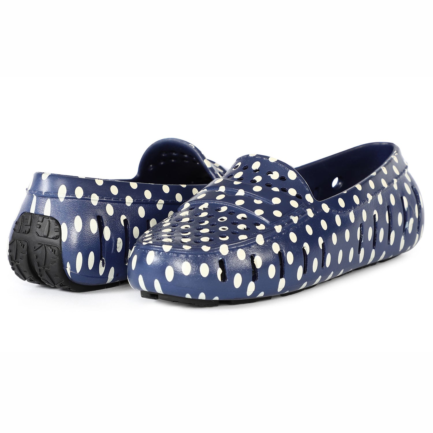 NAVY DOTS/BLACK POSH 5P