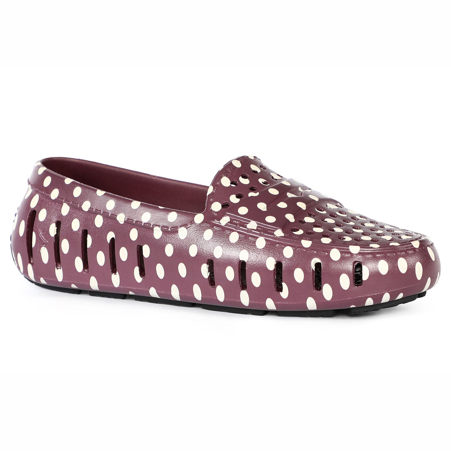 BURGUNDY DOTS/BLACK POSH 5P