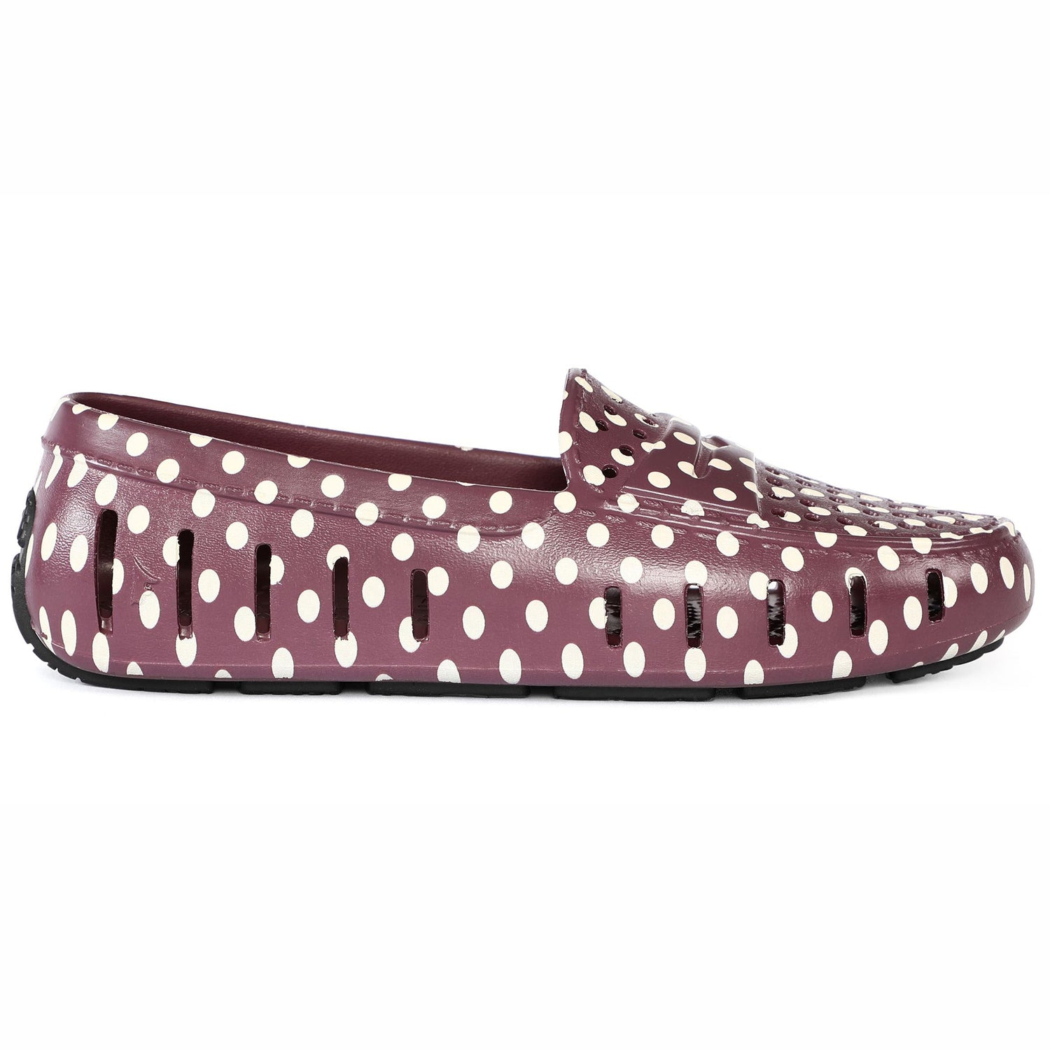 BURGUNDY DOTS/BLACK POSH 5P