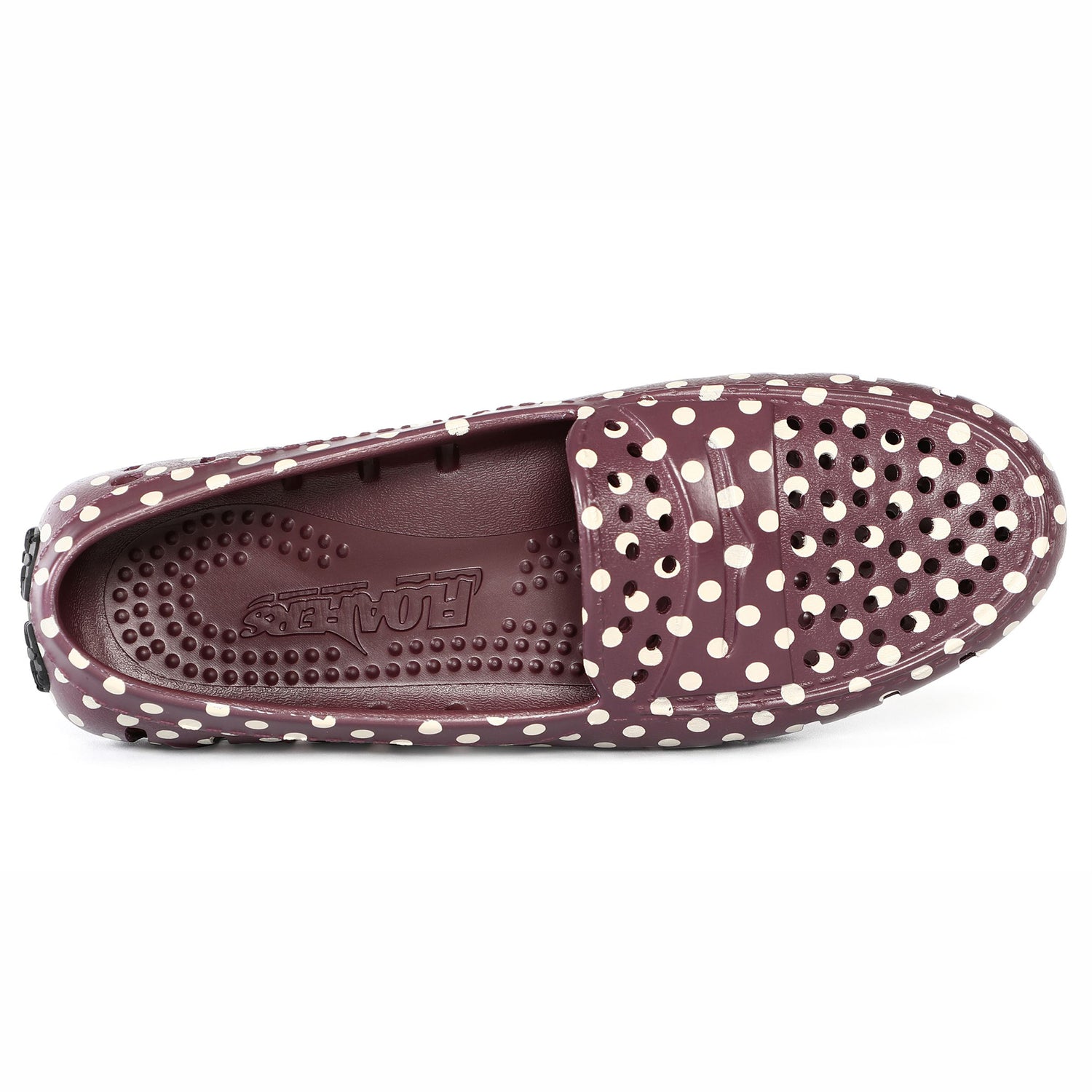 BURGUNDY DOTS/BLACK POSH 5P