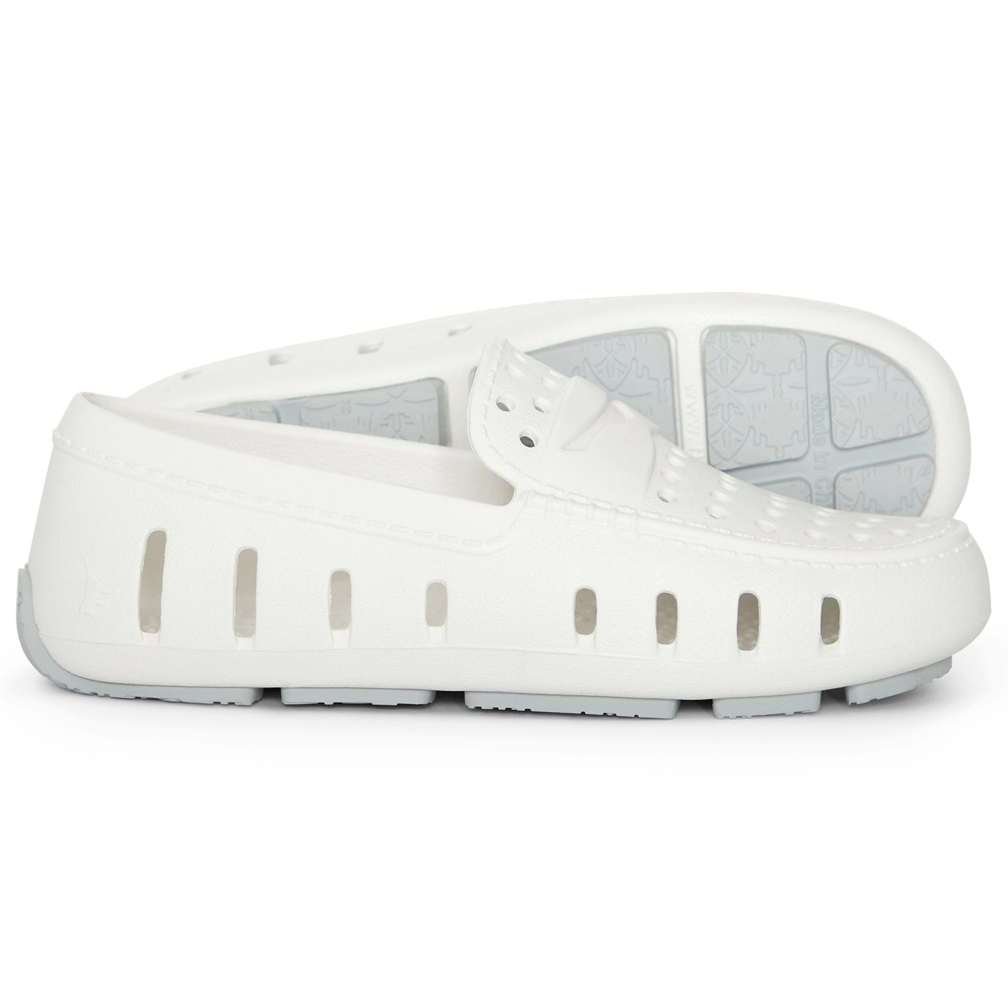 Kids Prodigy Bright White Harbor Mist Gray Loafers