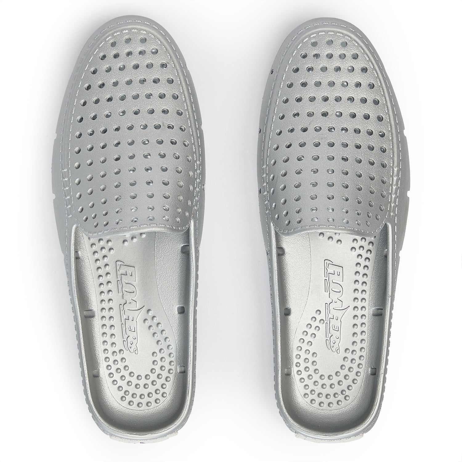 SILVER METALLIC/BRIGHT WHITE SUNSET SLIDE - WOMENS