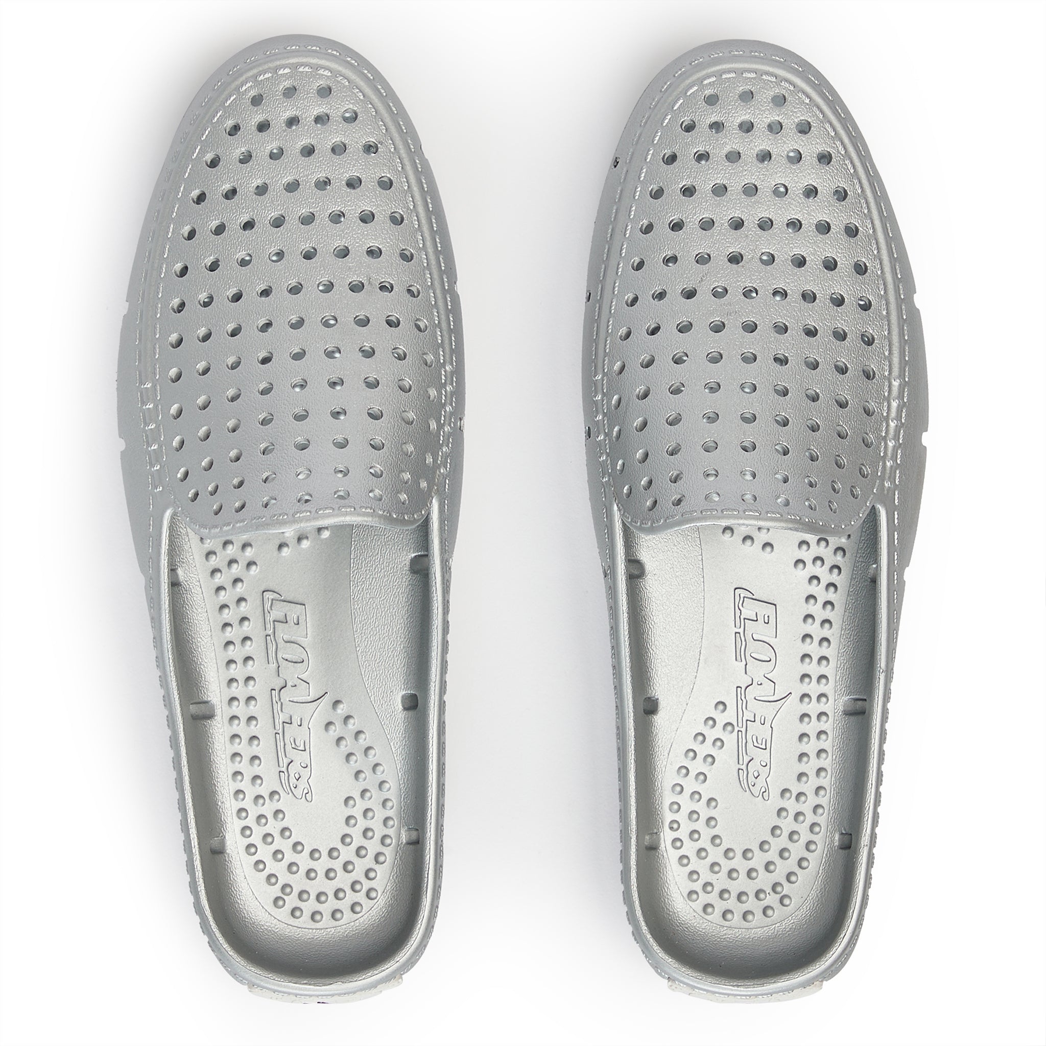 SILVER METALLIC/BRIGHT WHITE SUNSET SLIDE - WOMENS