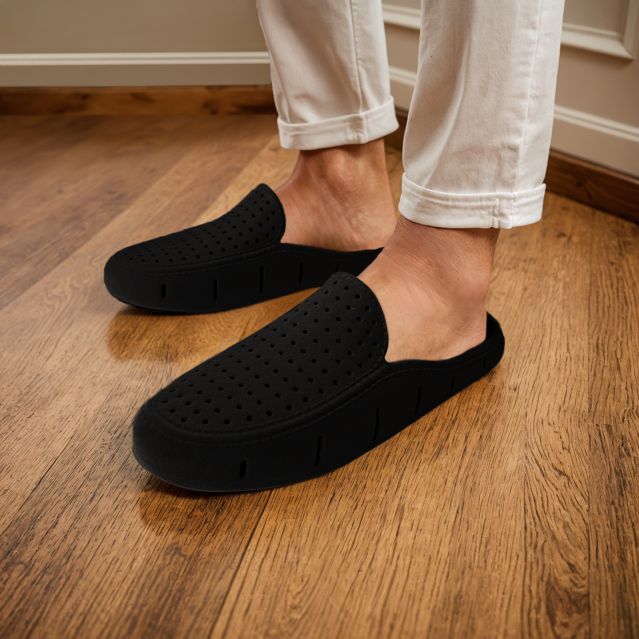 BLACK VEGAN SUEDE SUNSET SLIDE 3.0 - MENS