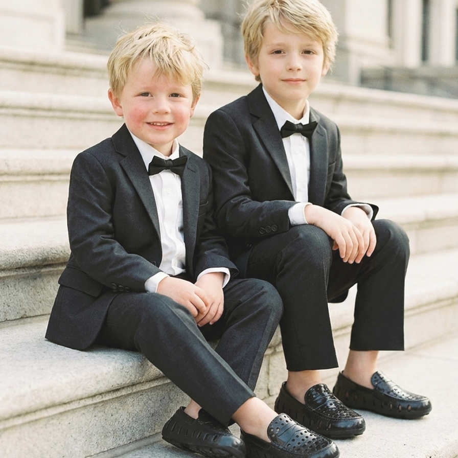 Kids Prodigy Black Patent Loafers