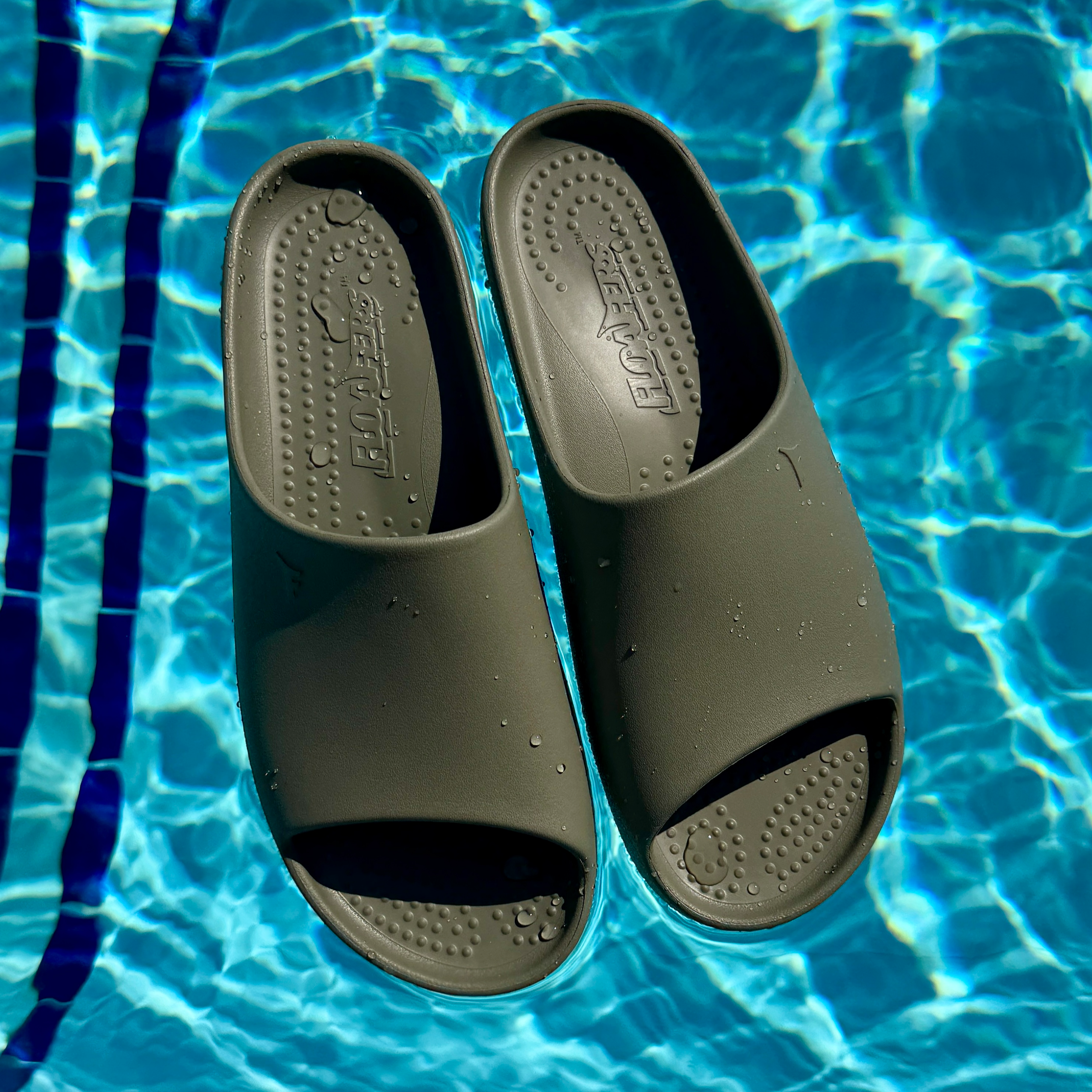 MERMAID GREEN/BRIGHT WHITE LANE-4 MENS SLIDE