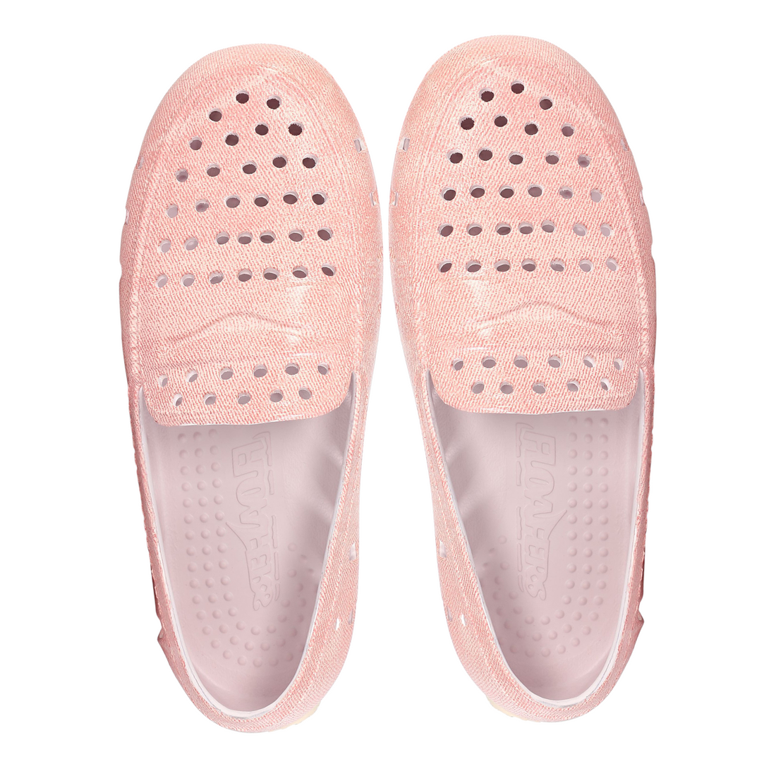 Kids Prodigy Pink Denim Print Bright White Loafers