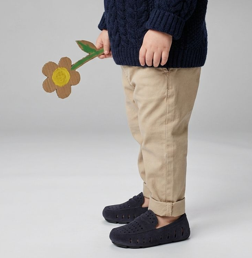 Kids Prodigy Deep Navy/Black Suede Loafer