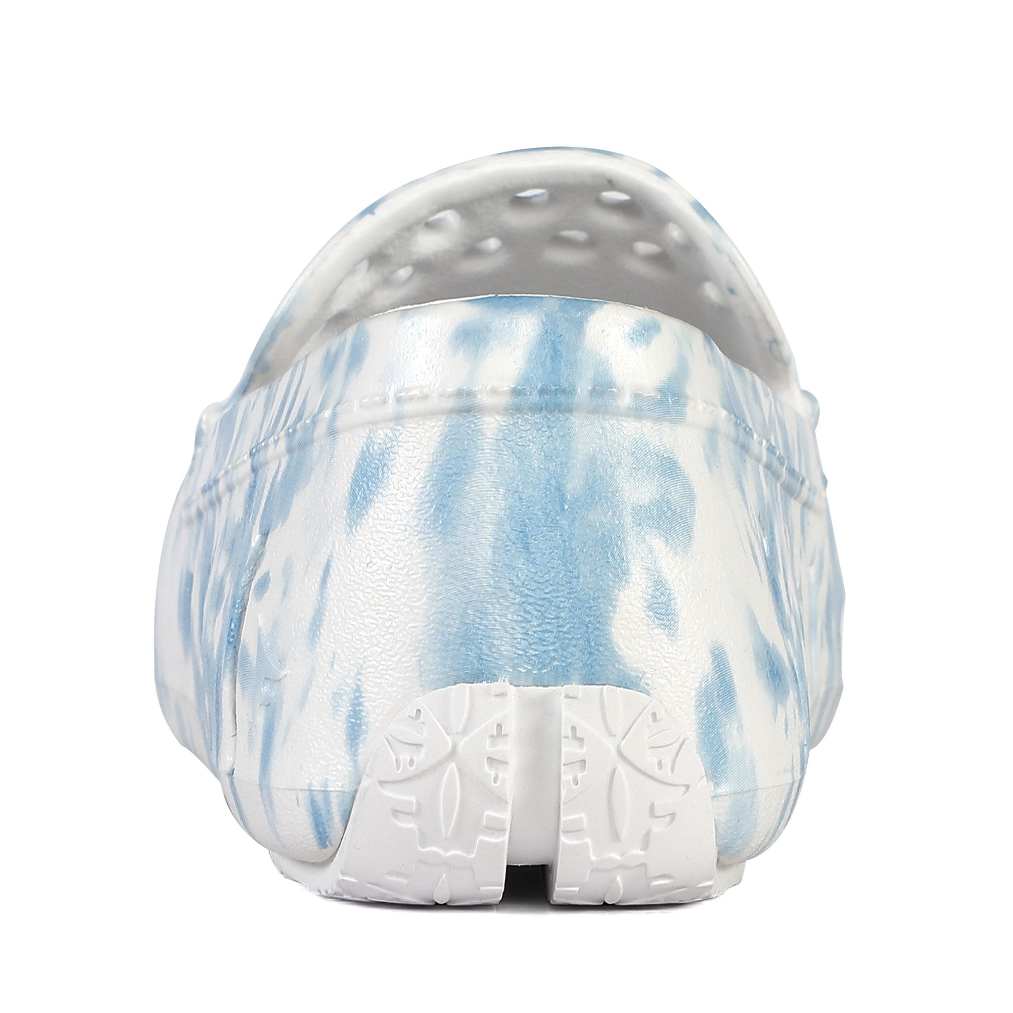 Kids Prodigy Blue Tie Dye Print Bright White Loafers