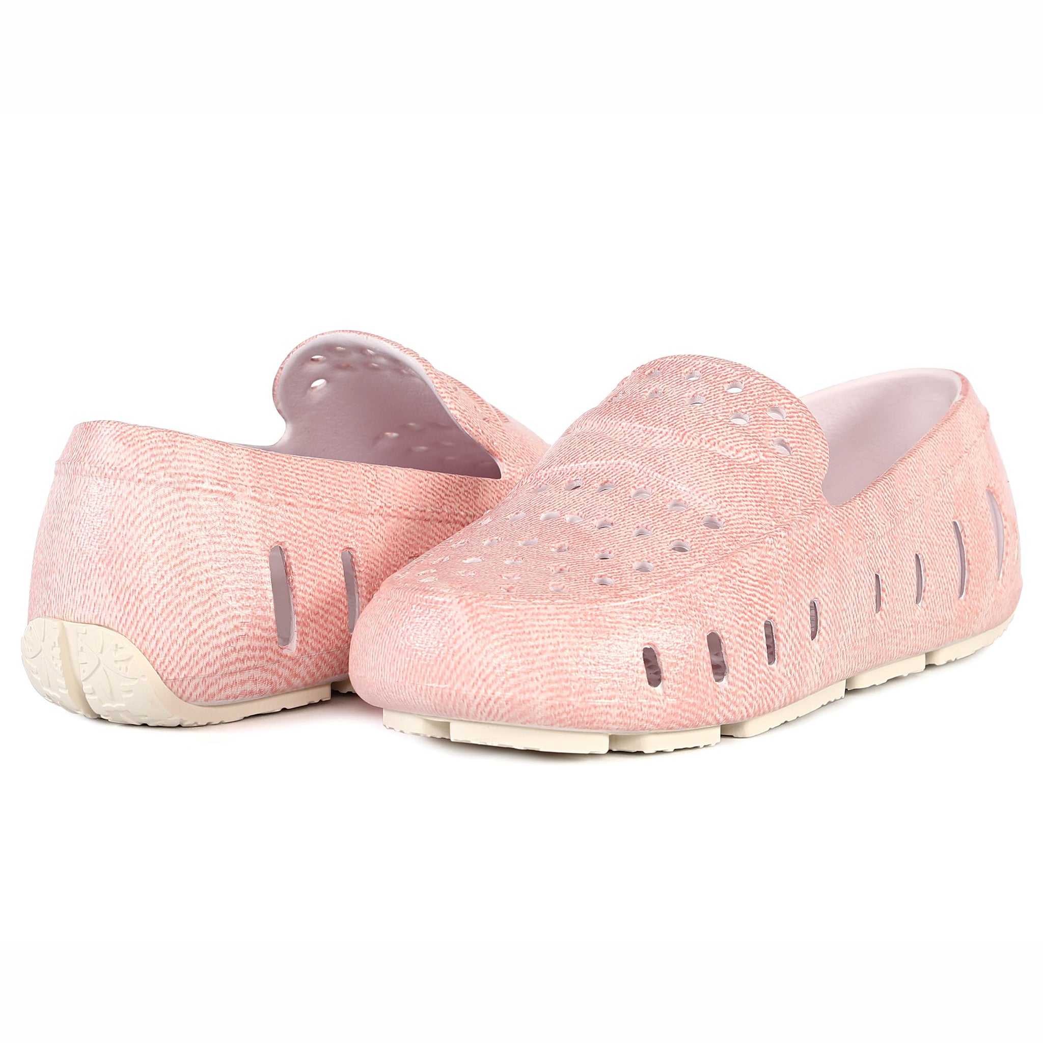 Kids Prodigy Pink Denim Print Bright White Loafers