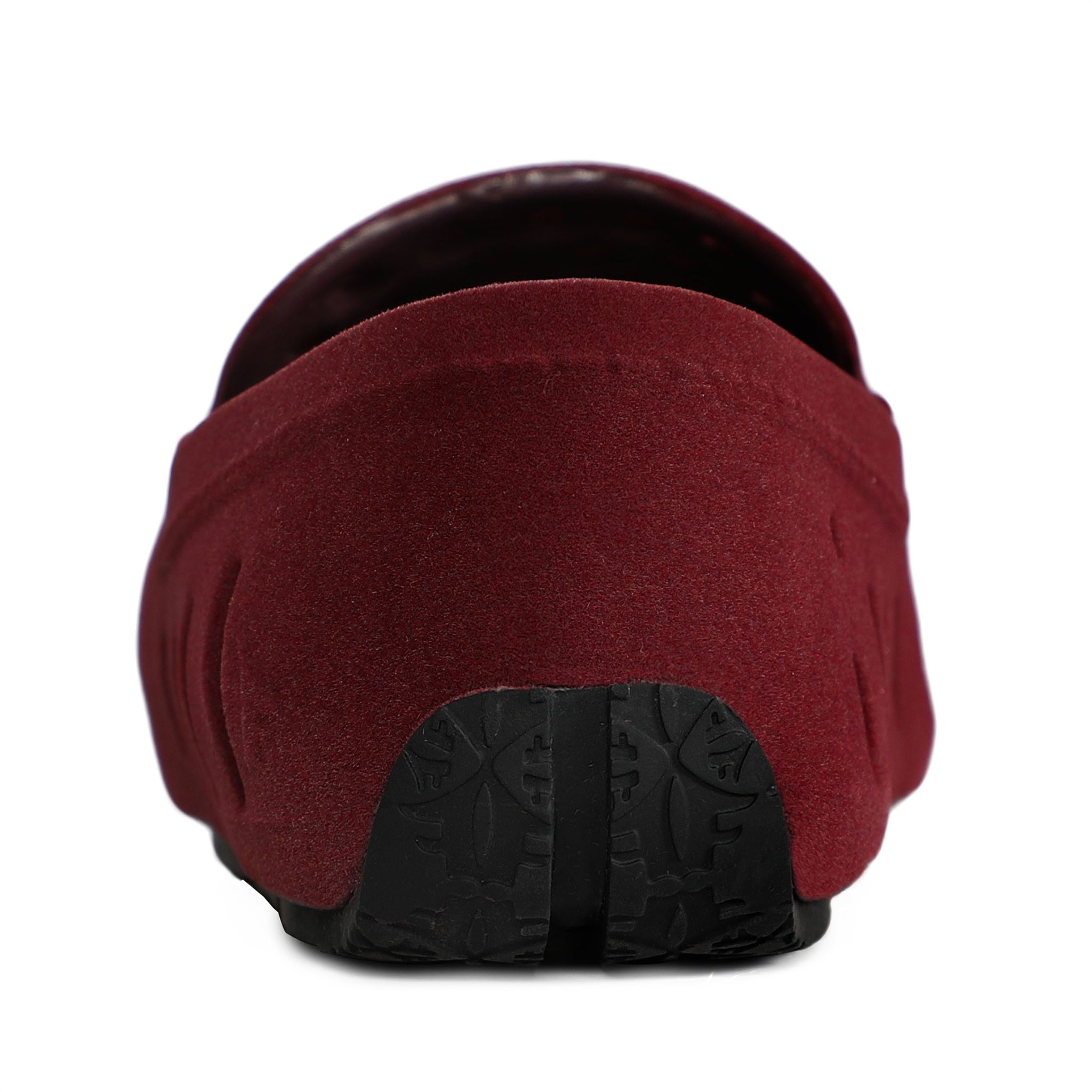 Kids Prodigy Maroon/Black Suede Loafers