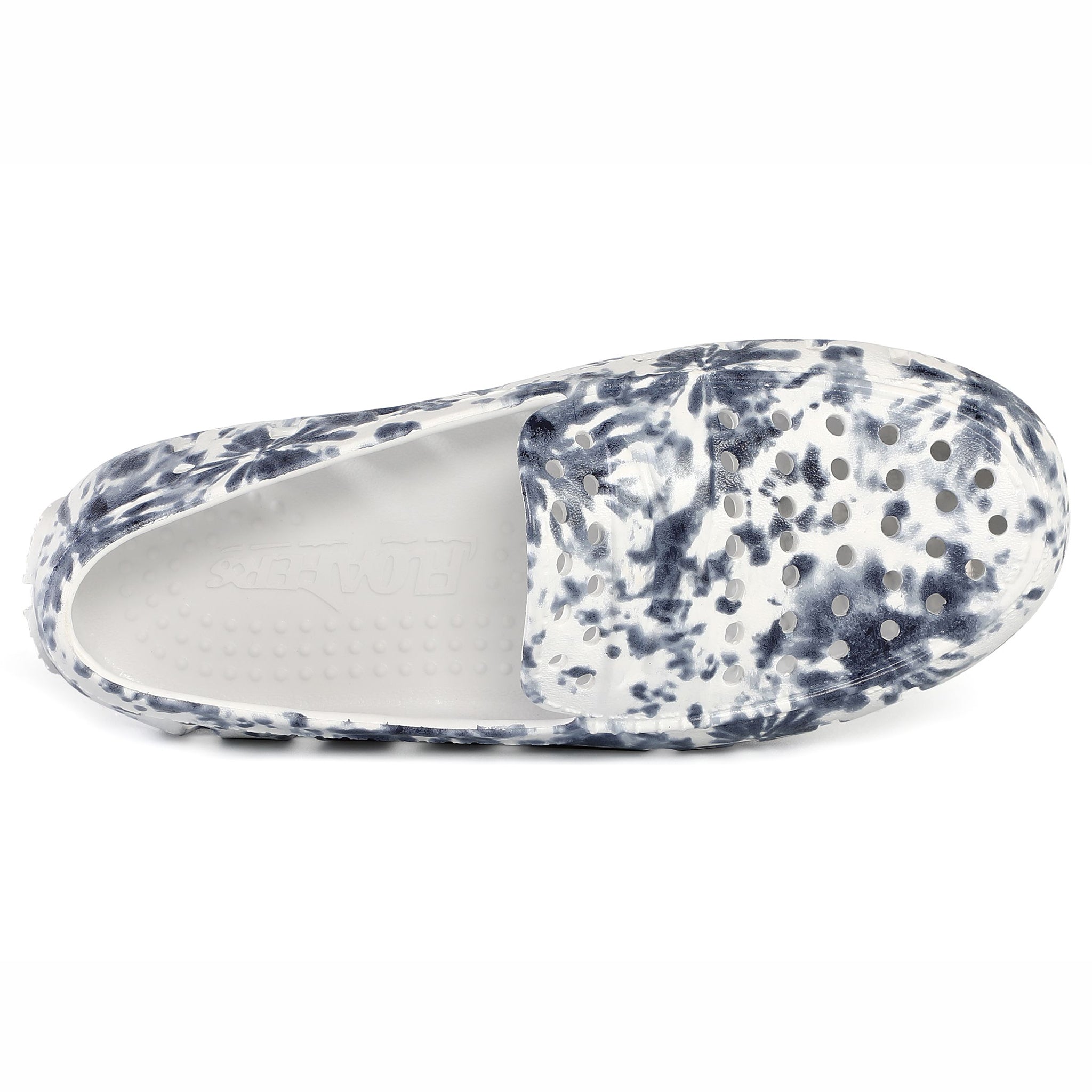 Kids Prodigy Navy Tie Dye Print Bright White Loafers
