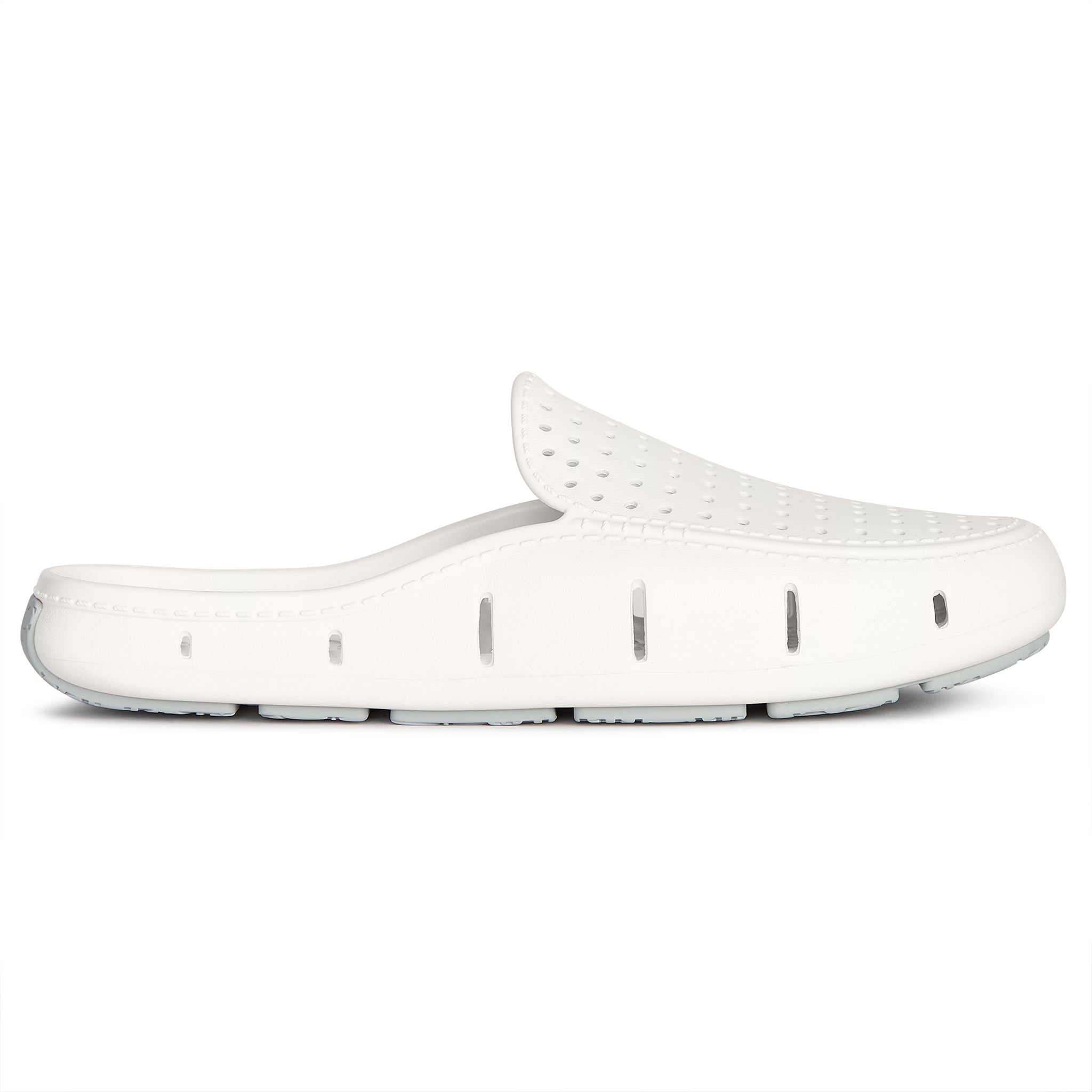 MENS BRIGHT WHITE/HARBOR MIST GRAY SUNSET SLIDE