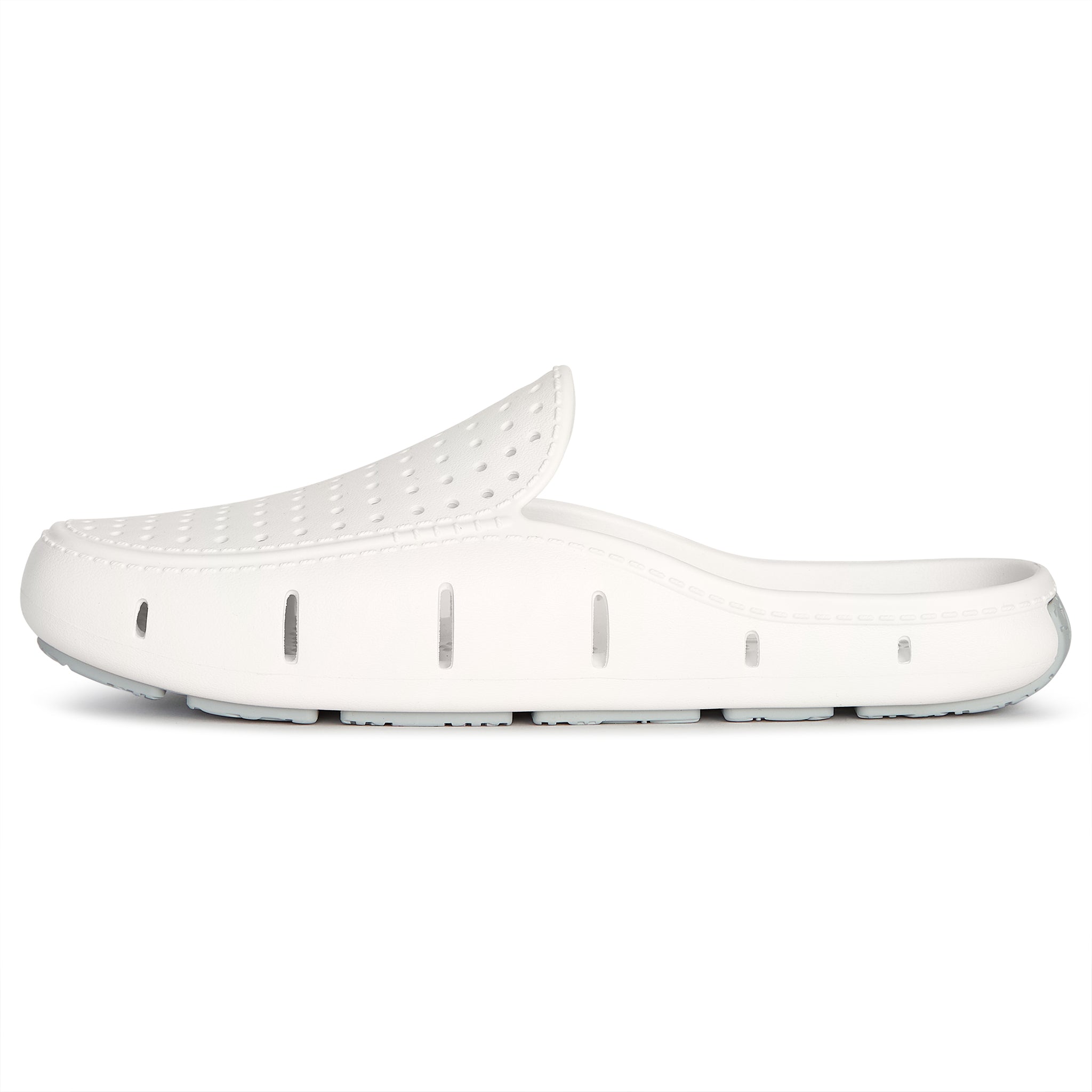 MENS BRIGHT WHITE/HARBOR MIST GRAY SUNSET SLIDE