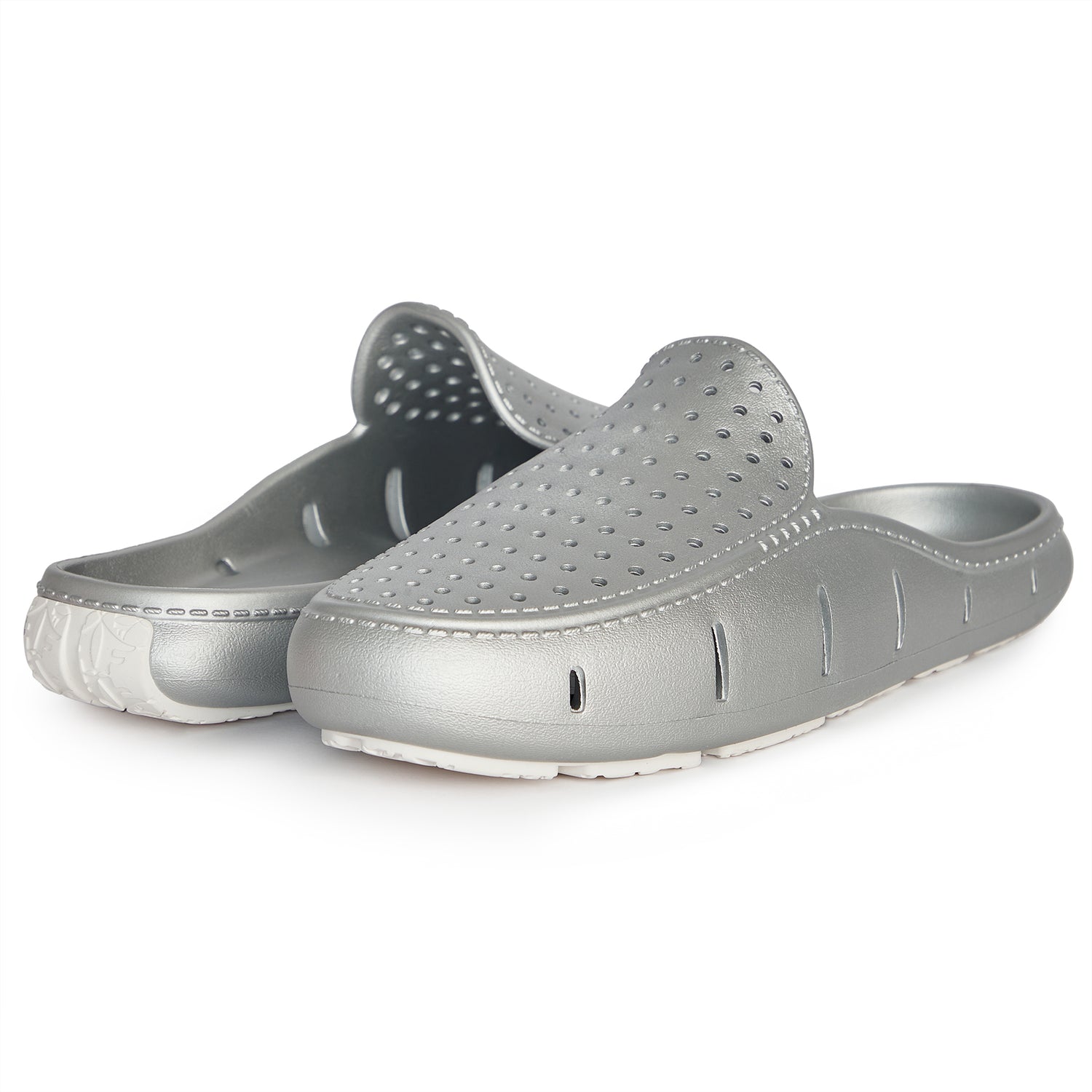 MENS SILVER METALLIC/BRIGHT WHITE SUNSET SLIDE