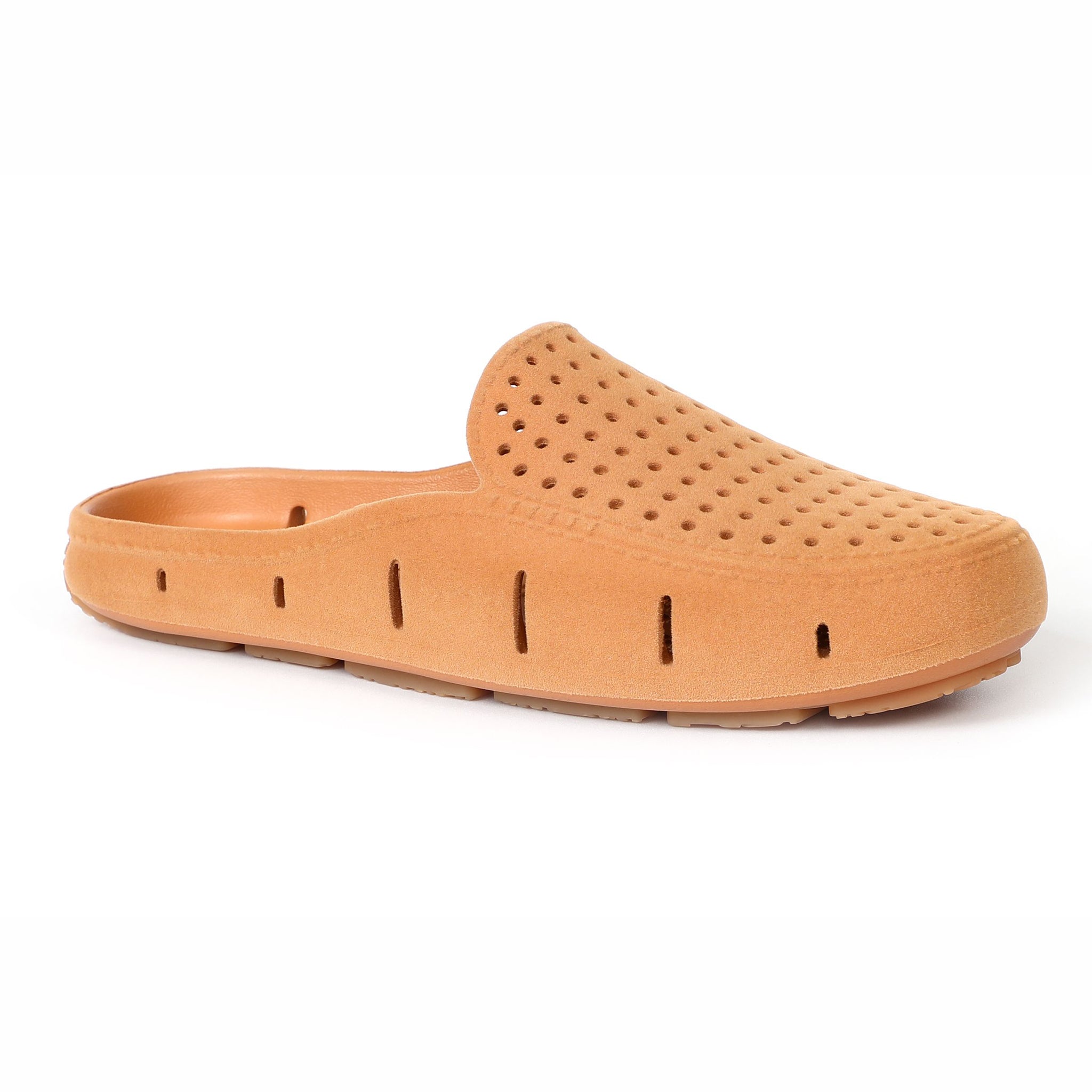 COGNAC VEGAN SUEDE SUNSET SLIDE 3.0 - WOMENS