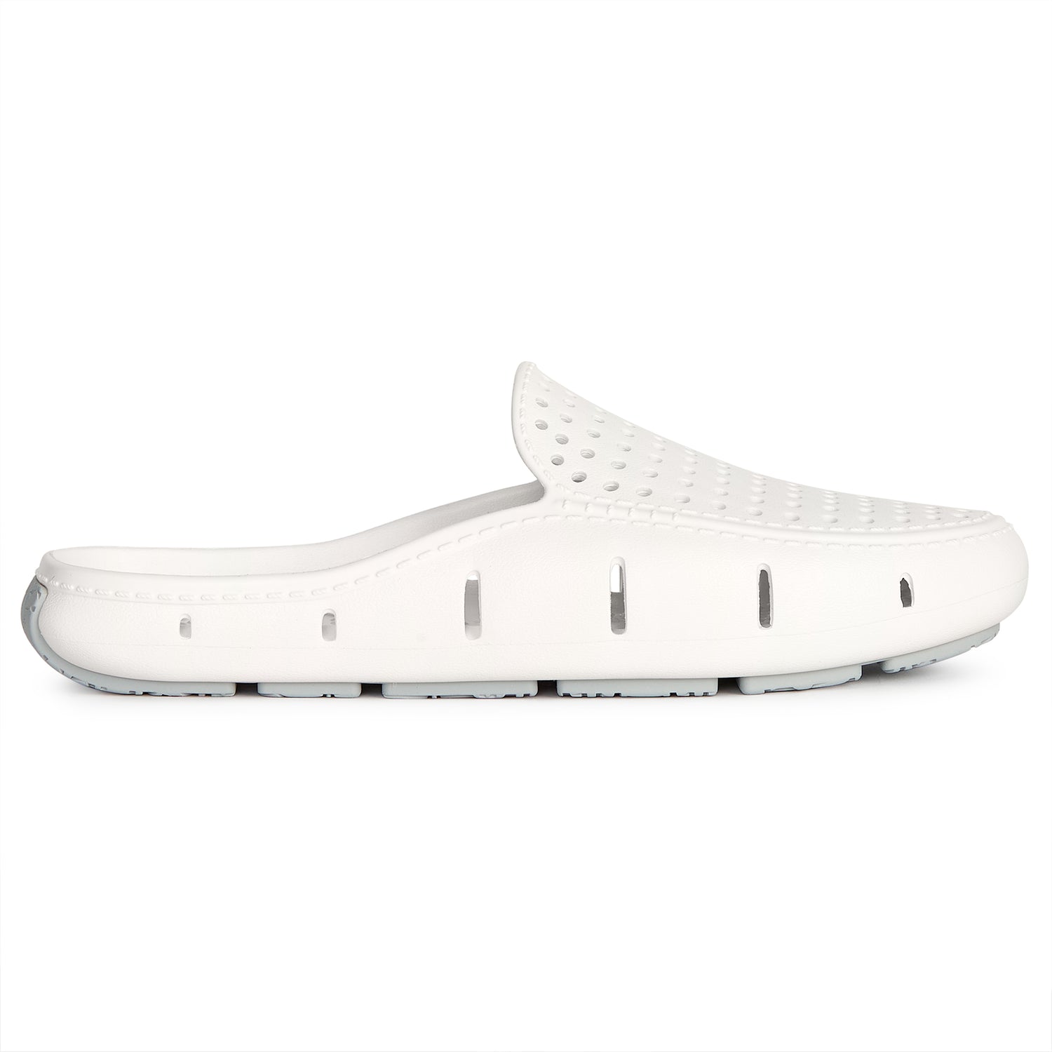 BRIGHT WHITE/HARBOR MIST GRAY SUNSET SLIDE - WOMENS