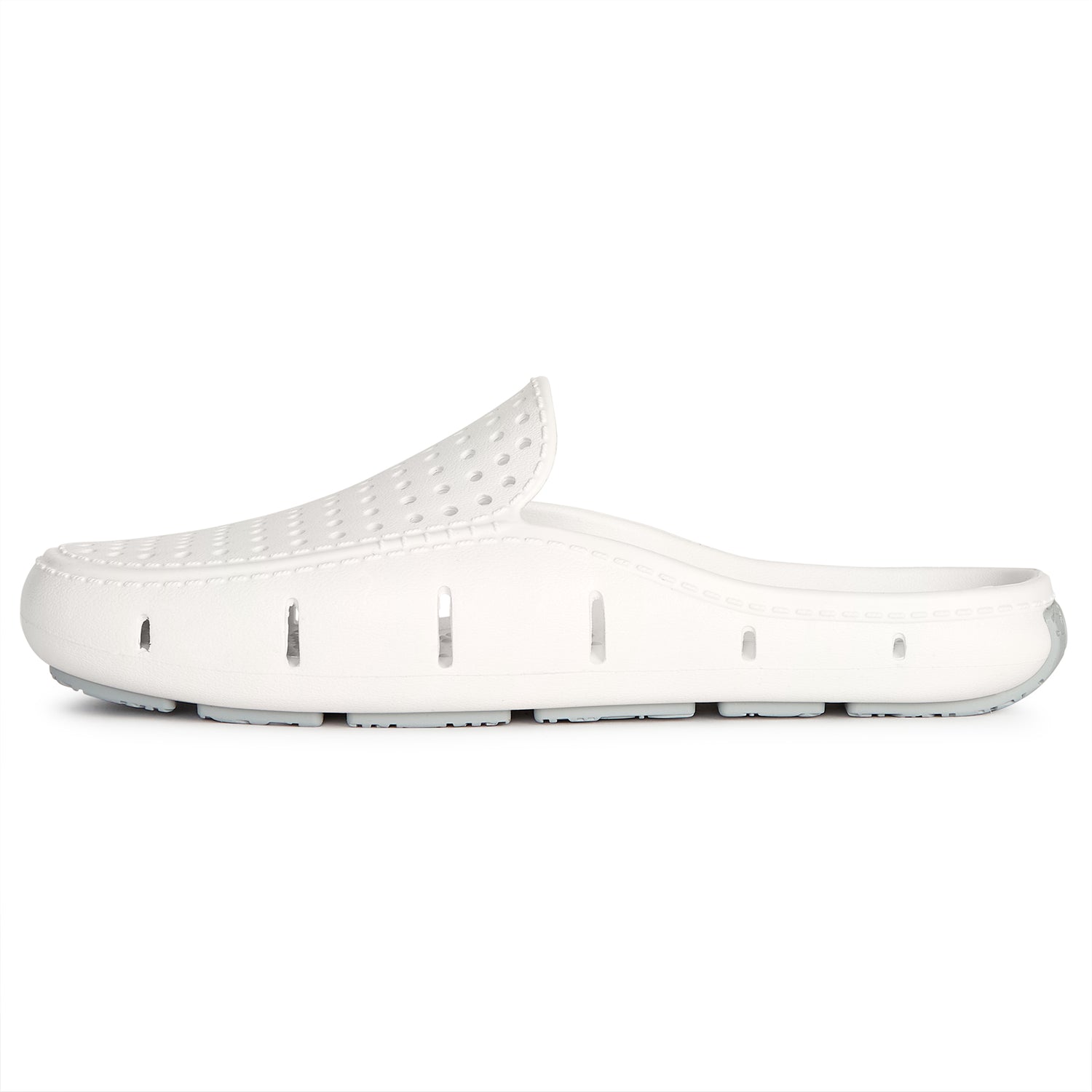 BRIGHT WHITE/HARBOR MIST GRAY SUNSET SLIDE - WOMENS