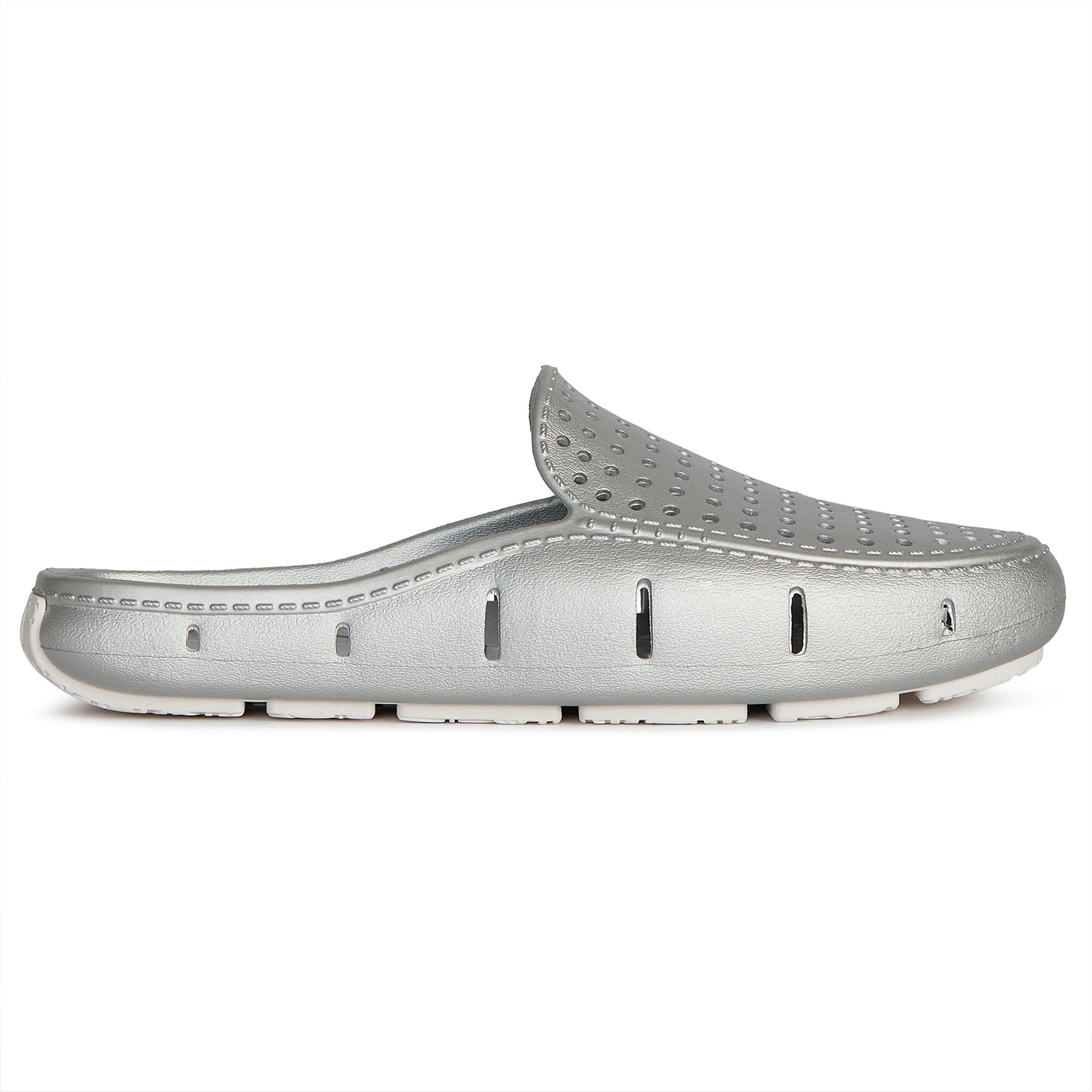 SILVER METALLIC/BRIGHT WHITE SUNSET SLIDE - WOMENS
