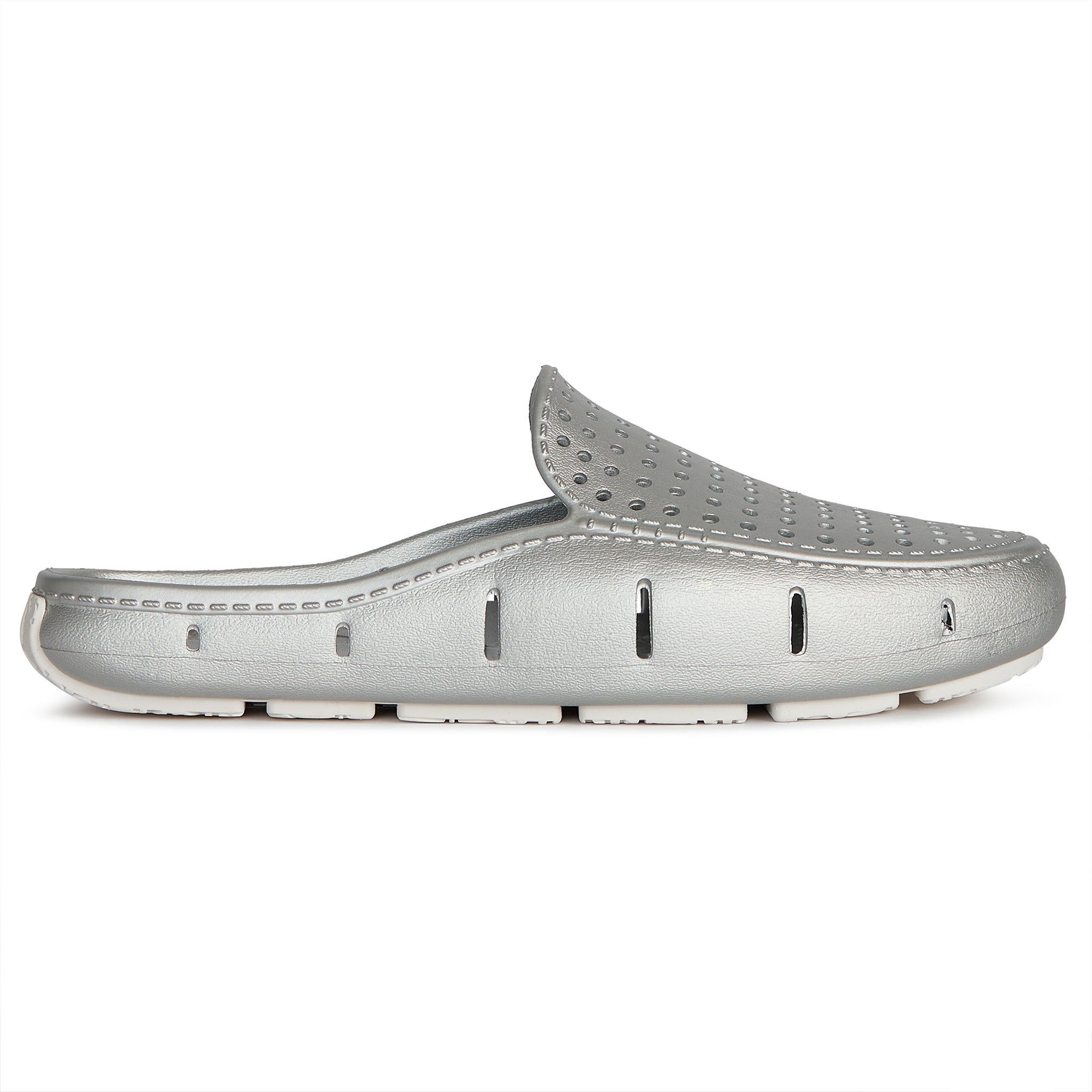 SILVER METALLIC/BRIGHT WHITE SUNSET SLIDE - WOMENS