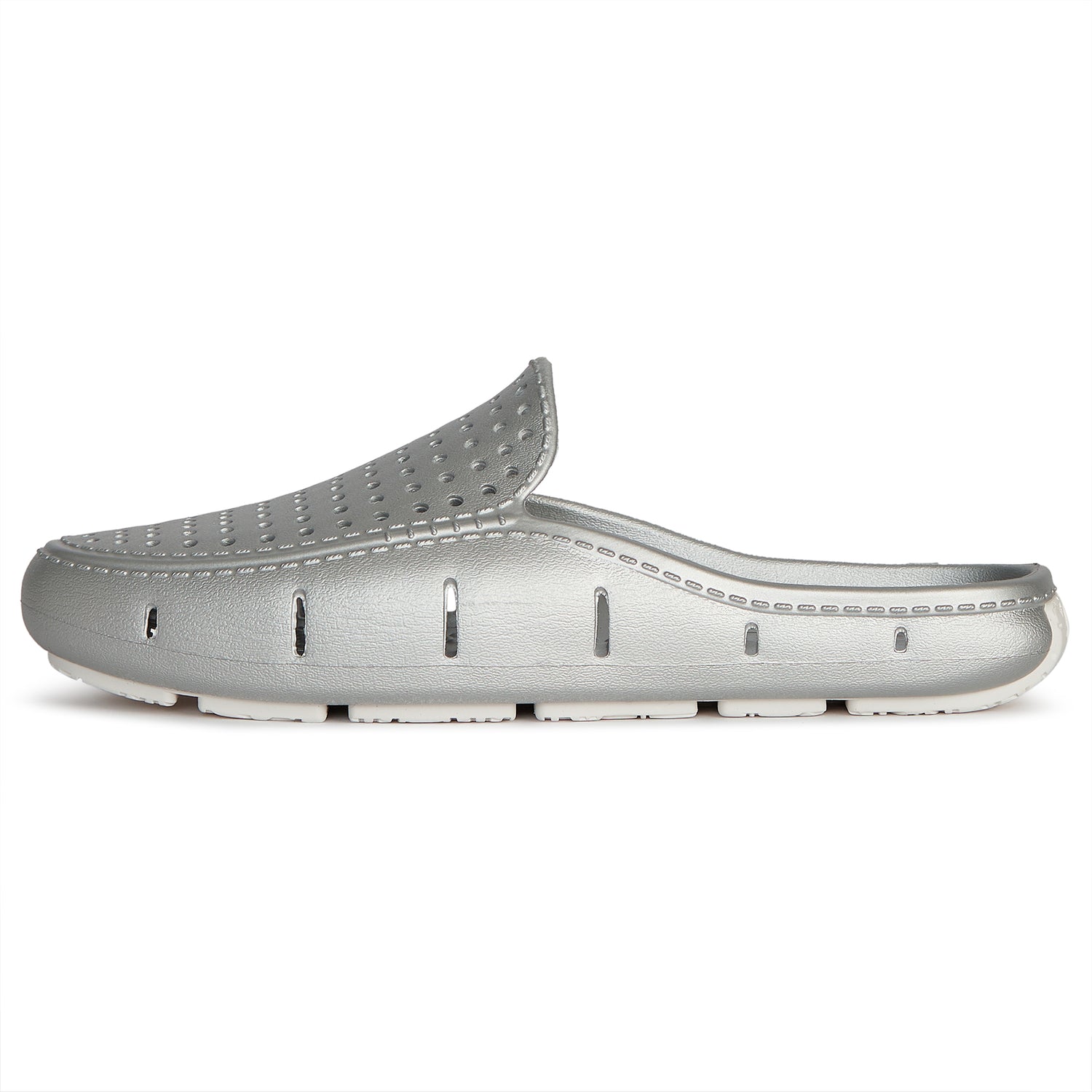 SILVER METALLIC/BRIGHT WHITE SUNSET SLIDE - WOMENS