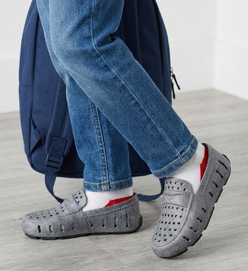 Kids Prodigy Black Denim Print Loafers