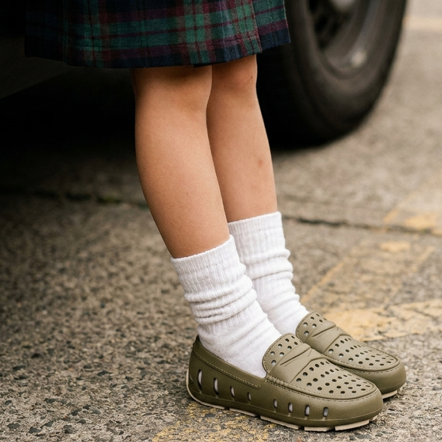 Kids Prodigy Olive Branch/Coconut Loafers