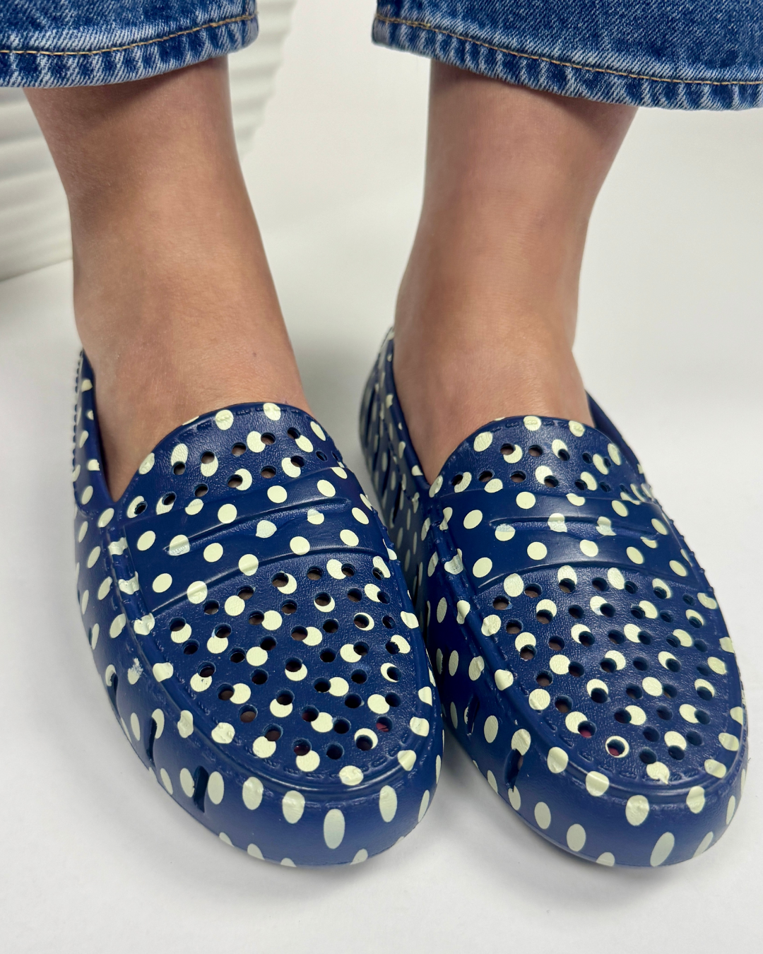 NAVY DOTS/BLACK POSH 5P