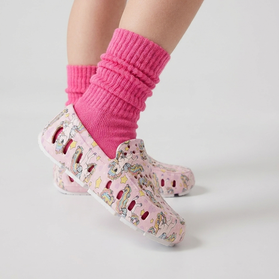 Kids Prodigy Unicorn Pink Multi/Bright White Print Loafers
