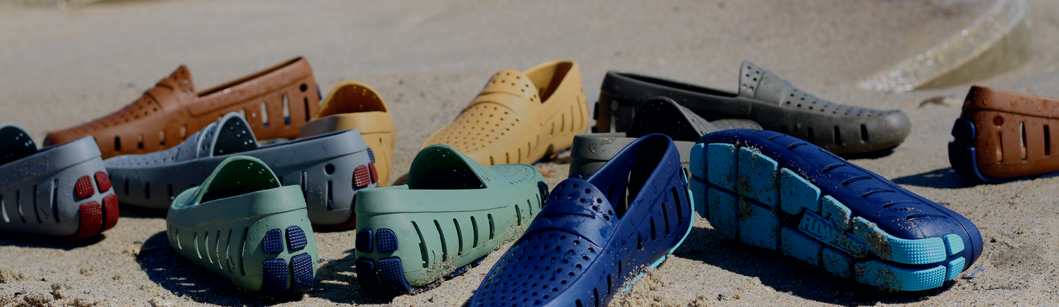 floafers slip on shoes on the beach