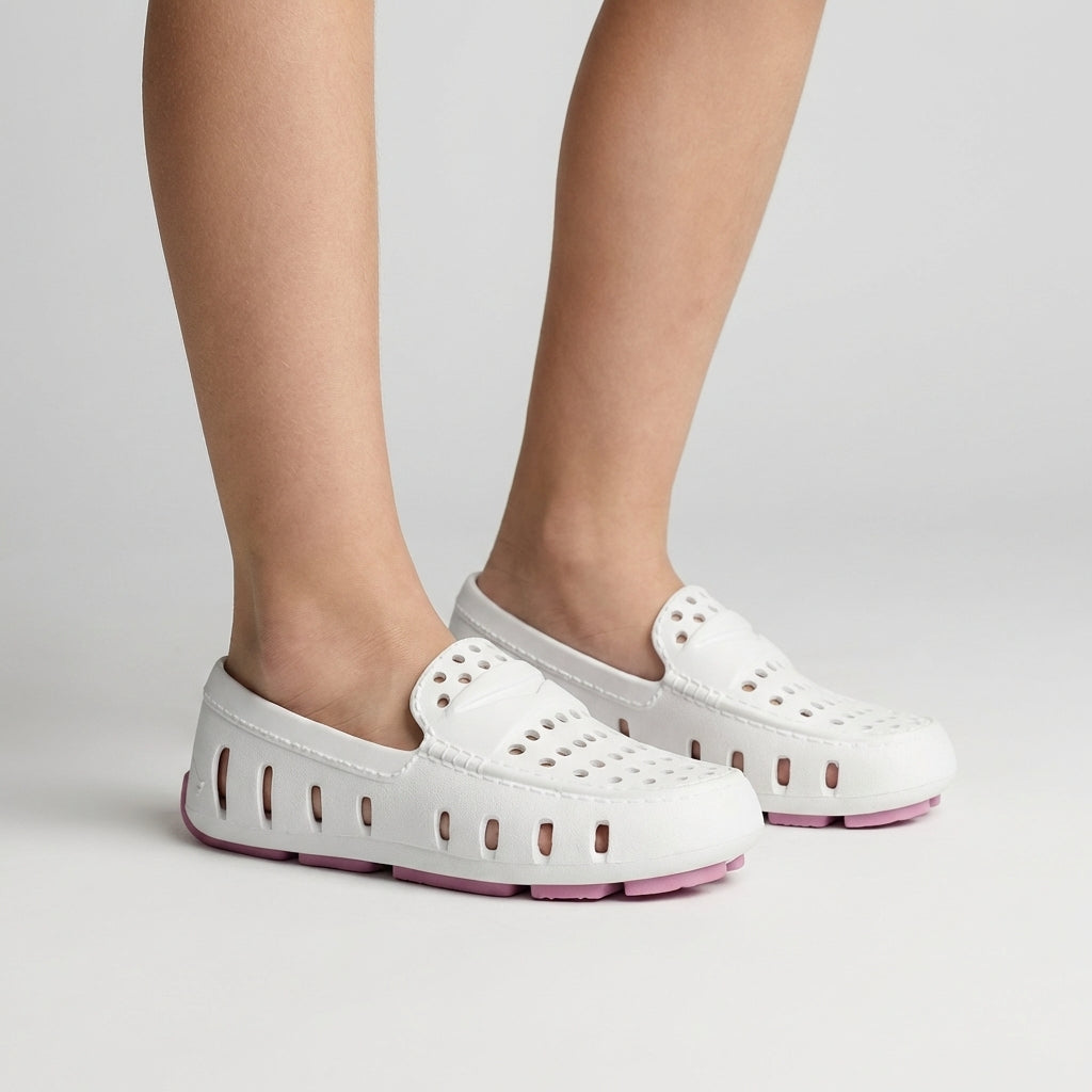 Kids Prodigy Bright White Lilac Loafers