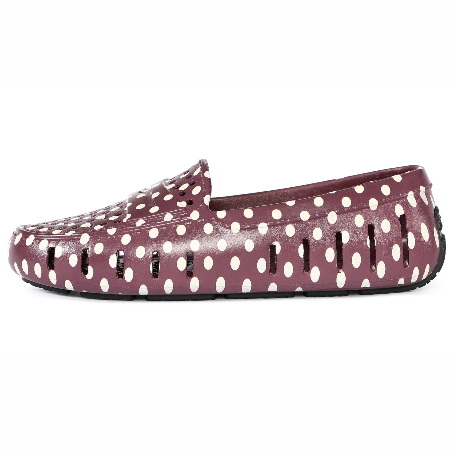 BURGUNDY DOTS/BLACK POSH 5P
