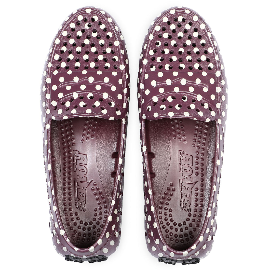 BURGUNDY DOTS/BLACK POSH 5P