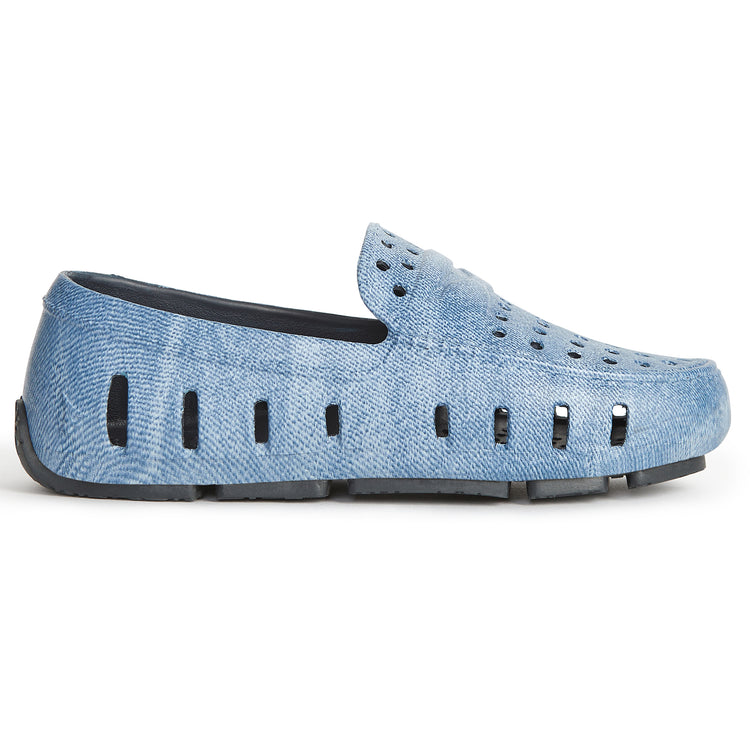 Kids Prodigy Blue Denim Print Loafers – Floafers