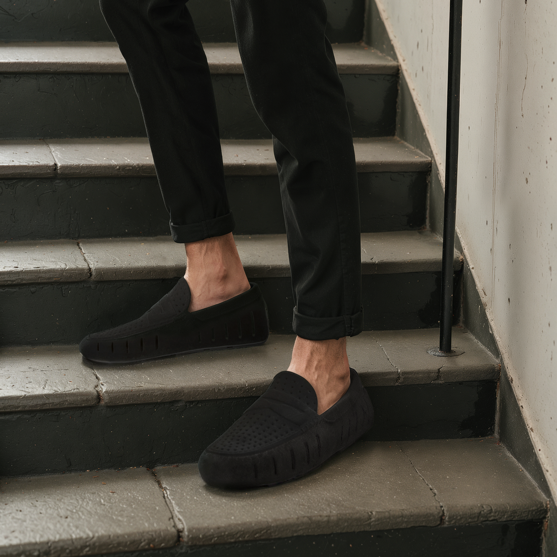 MENS BLACK VEGAN SUEDE COUNTRY CLUB 3.0