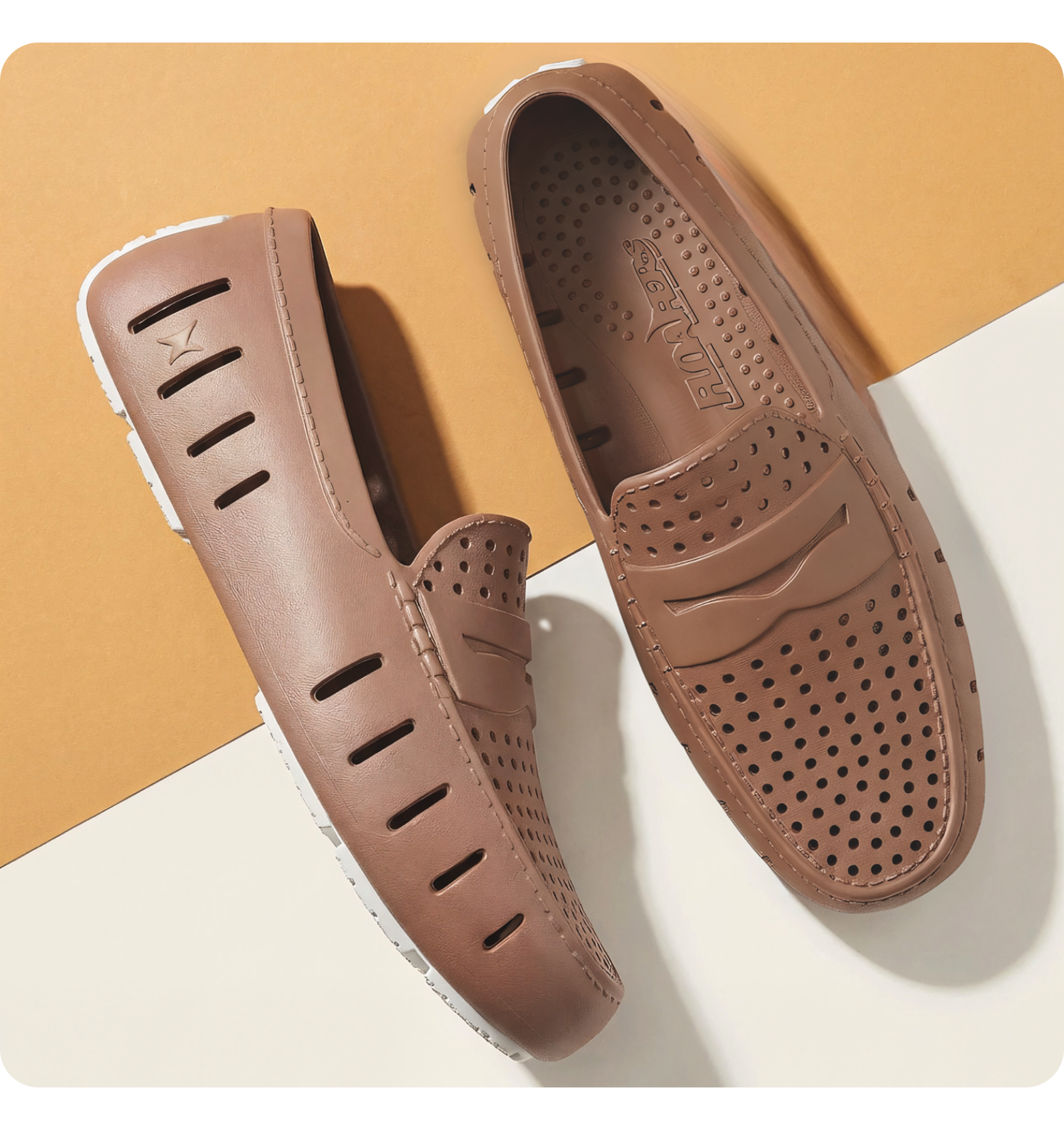 Brown Floafers loafer lifestyle shot