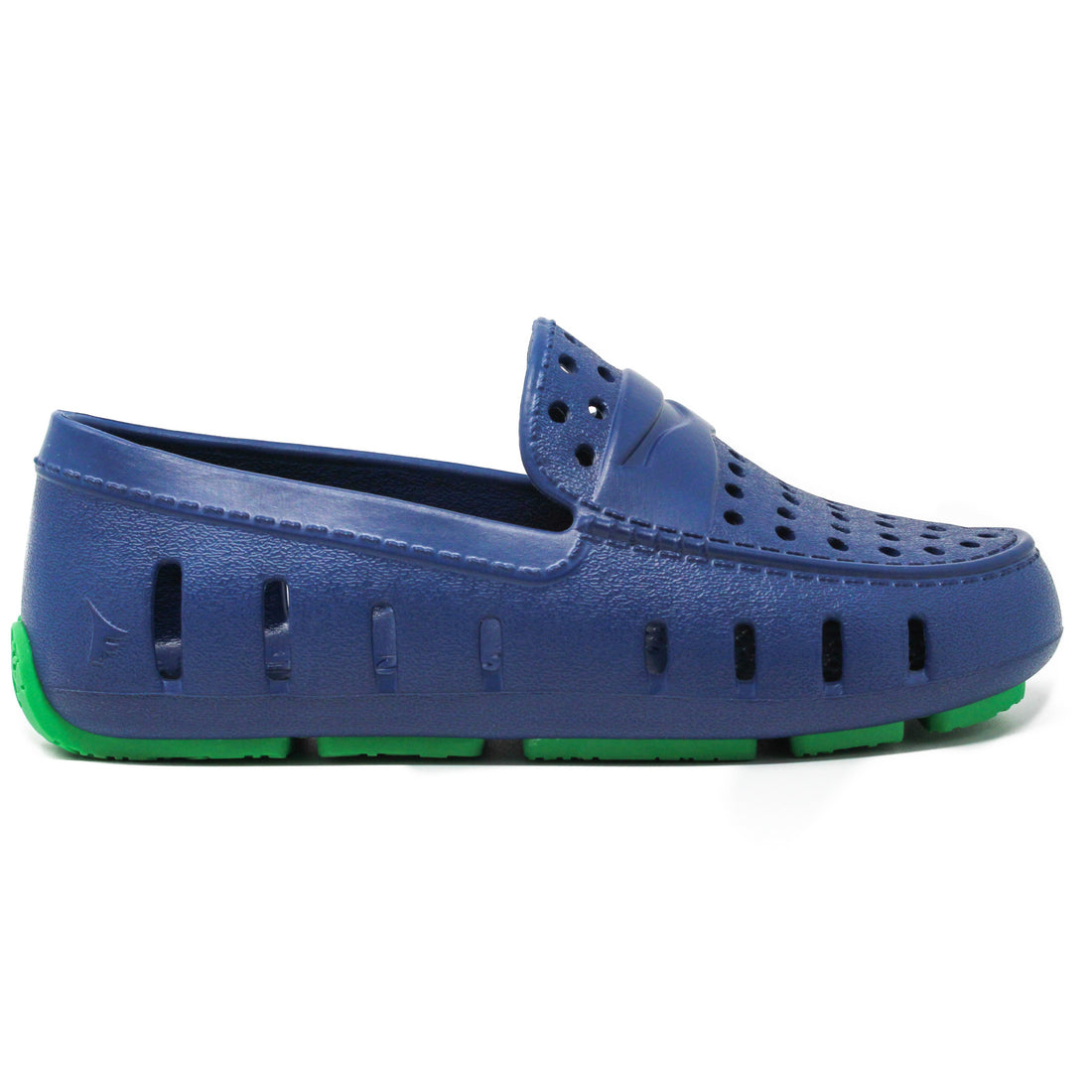 Kids Prodigy Navy Peony Turf Green Loafers
