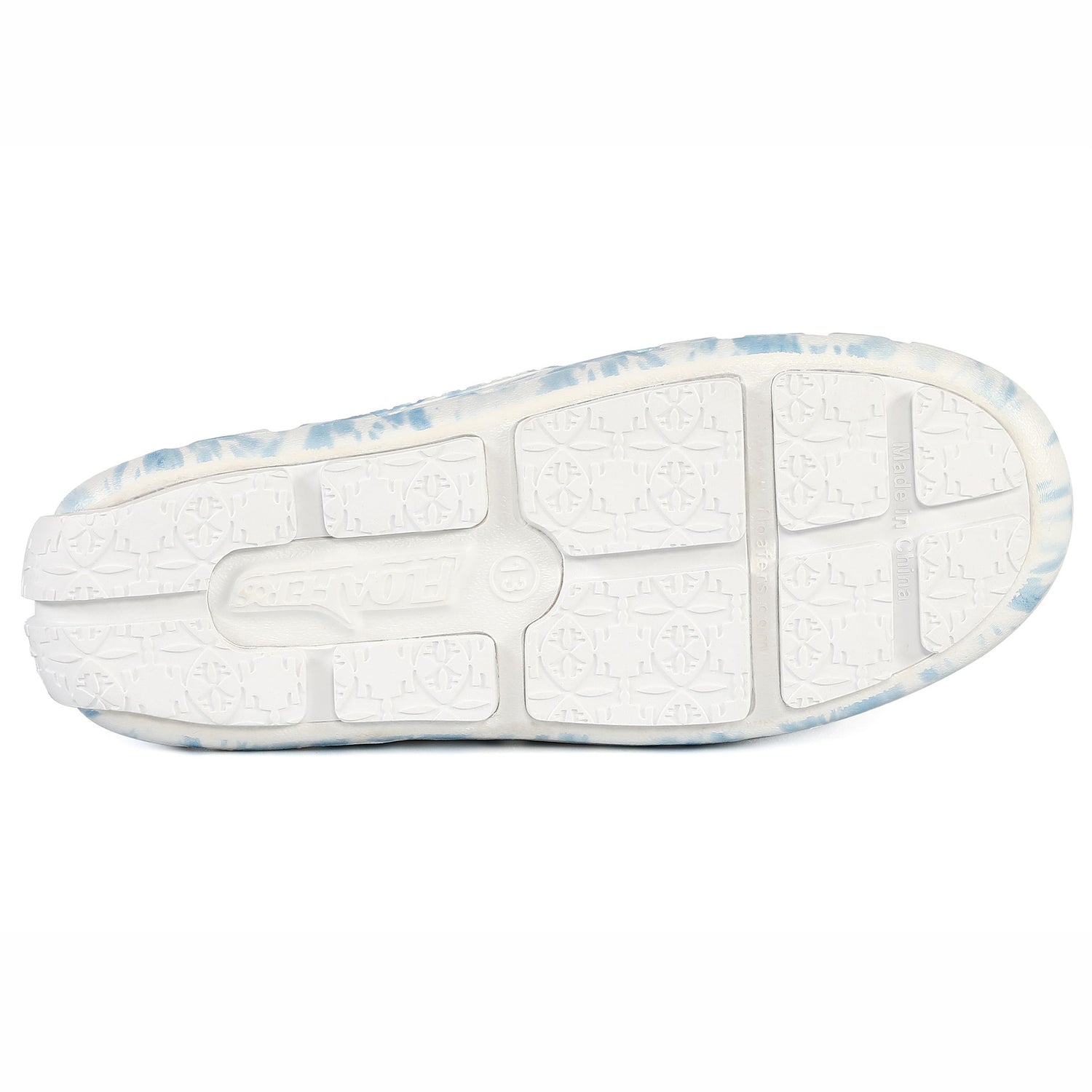 Kids Prodigy Blue Tie Dye Print Bright White Loafers