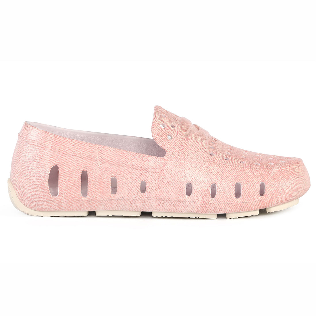 Kids Prodigy Pink Denim Print Bright White Loafers