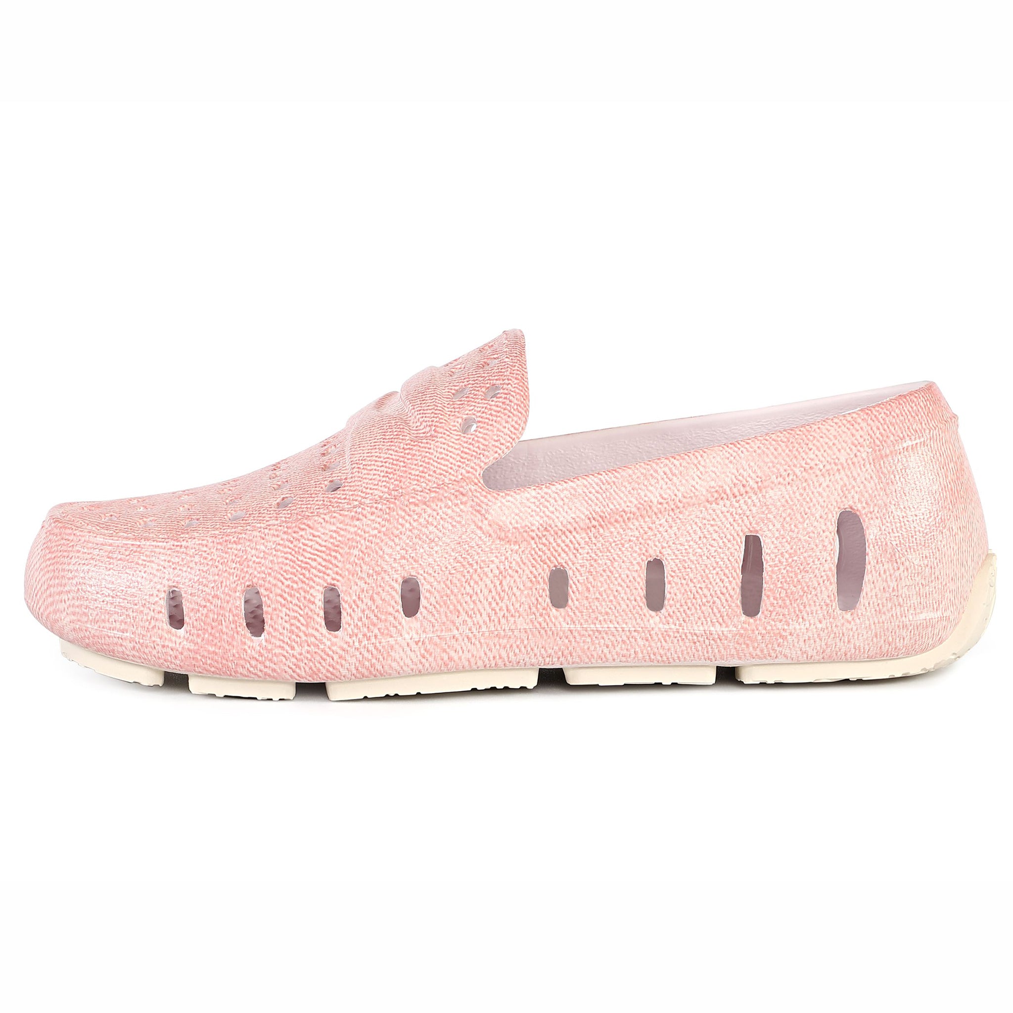 Kids Prodigy Pink Denim Print Bright White Loafers