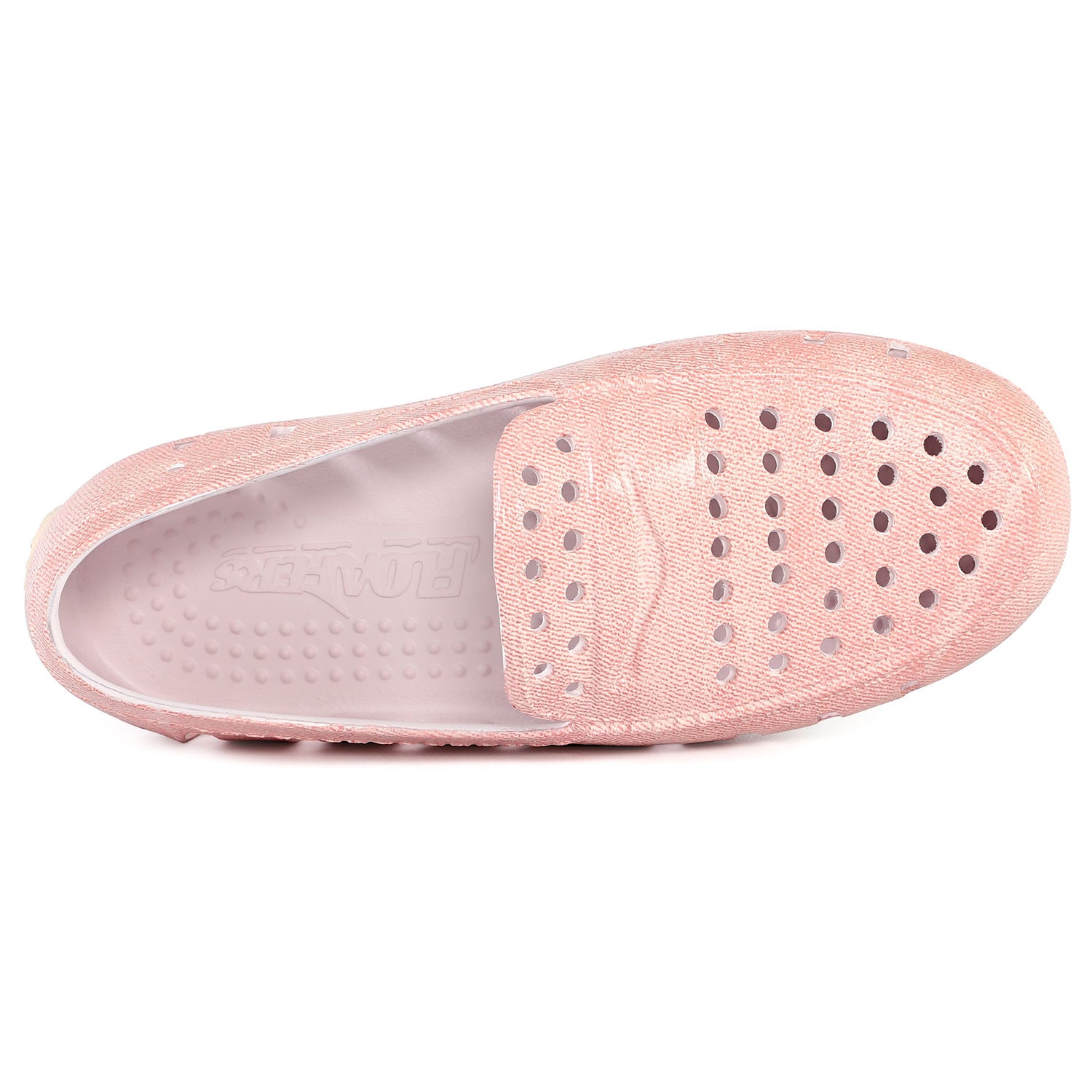 Kids Prodigy Pink Denim Print Bright White Loafers