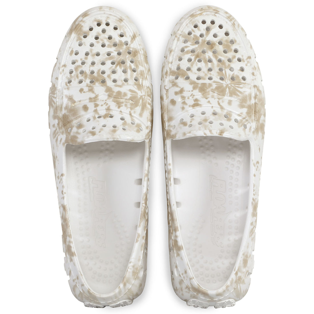 TAN TIE DYE/BRIGHT WHITE POSH PRINT