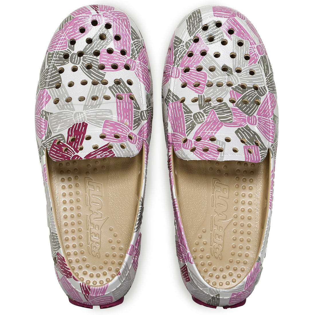 Kids Prodigy Pink Multi Bowties/Raspberry Print Loafers