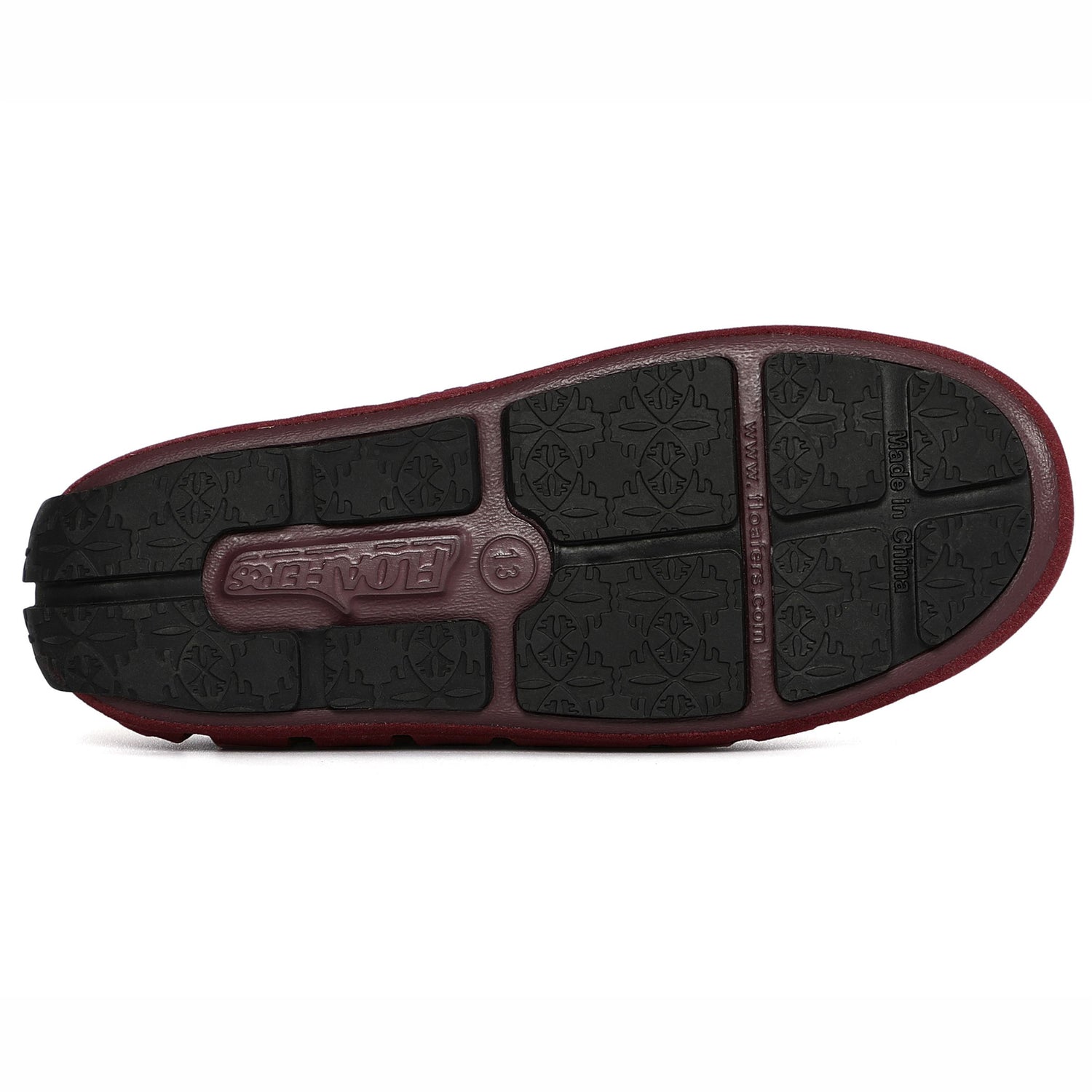 Kids Prodigy Maroon/Black Suede Loafers