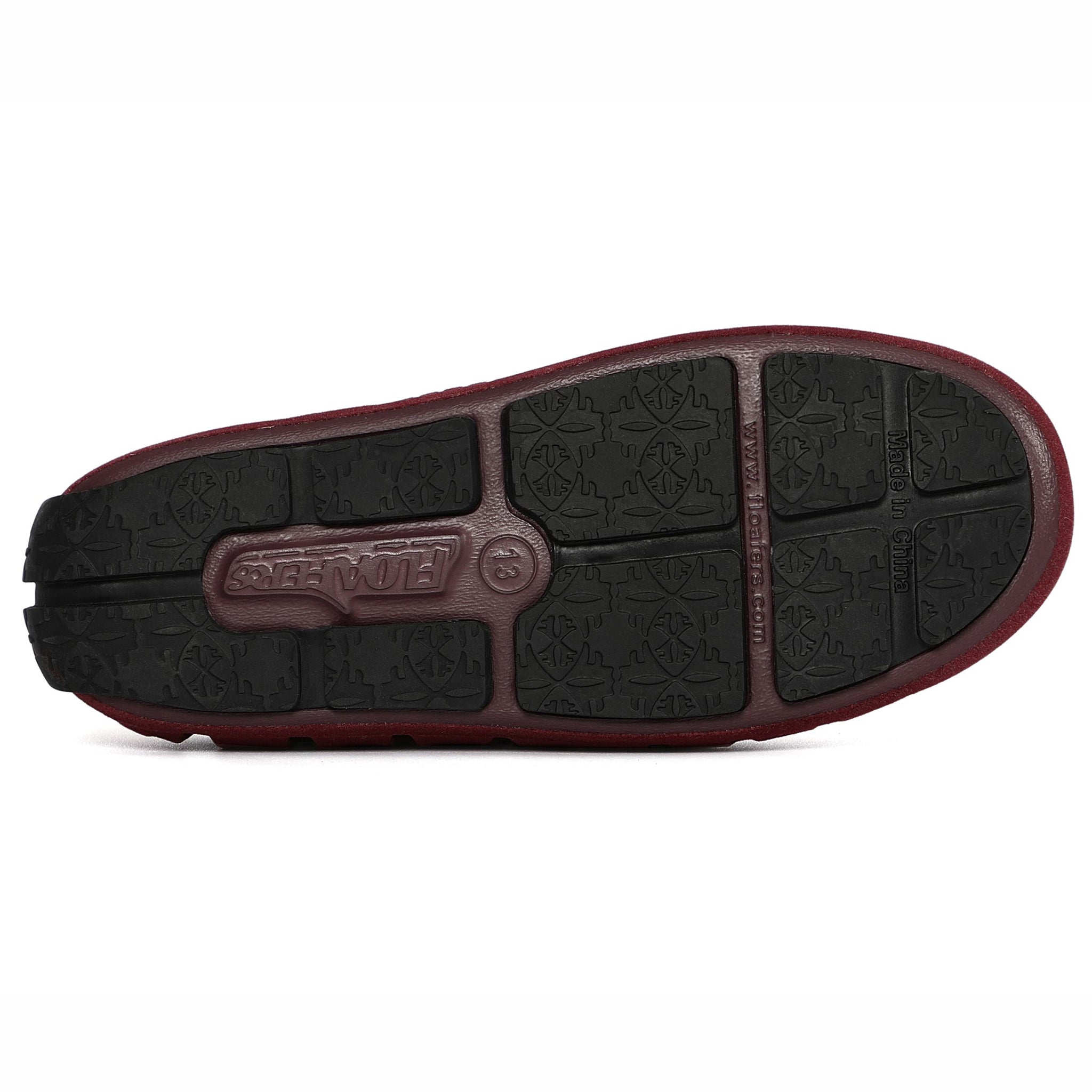 Kids Prodigy Maroon/Black Suede Loafers
