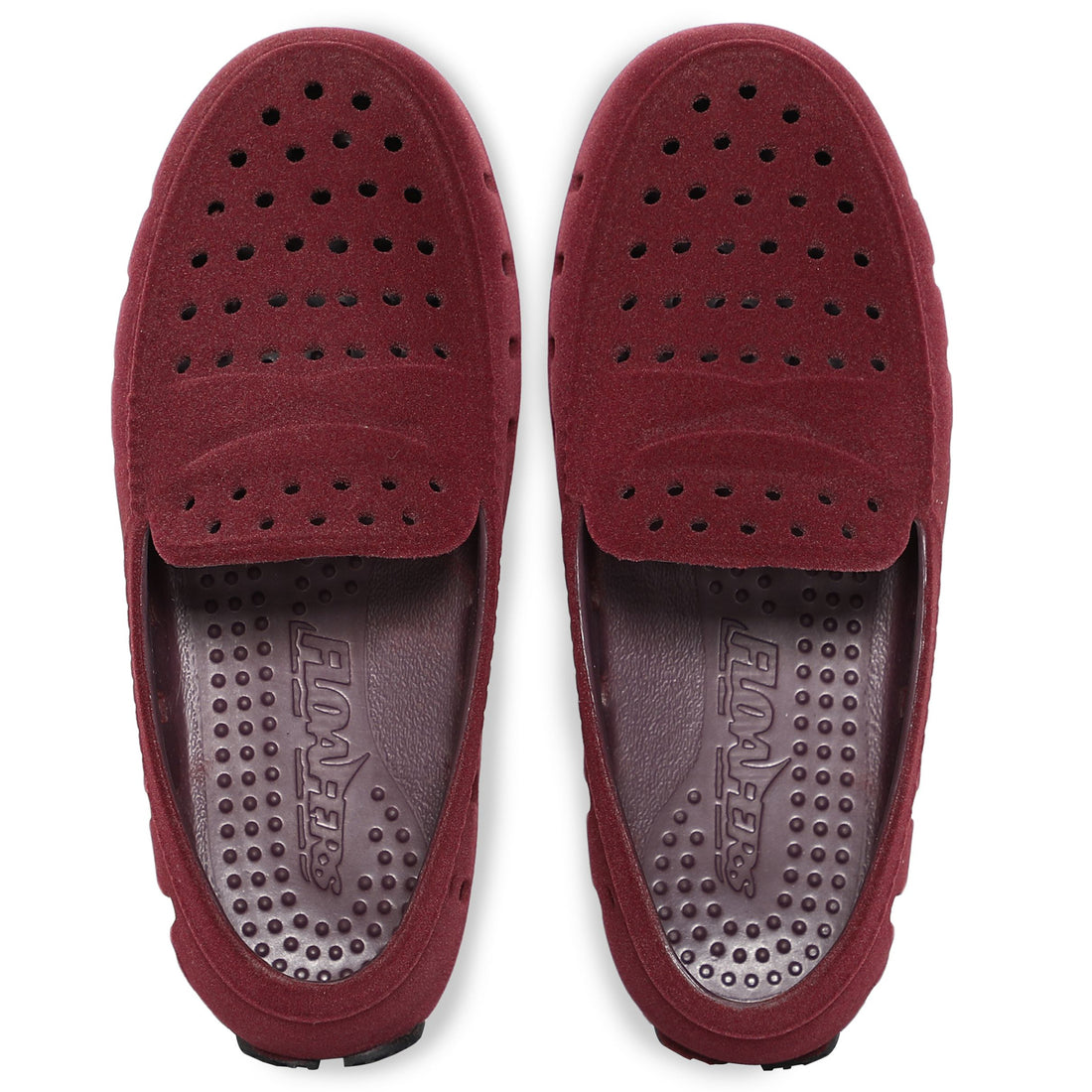 Kids Prodigy Maroon/Black Suede Loafers