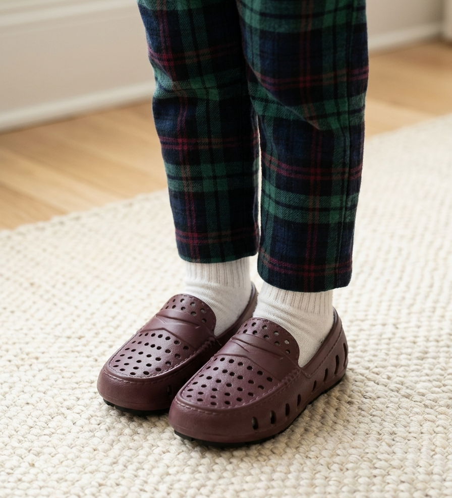 Kids Prodigy Maroon/Black Loafer