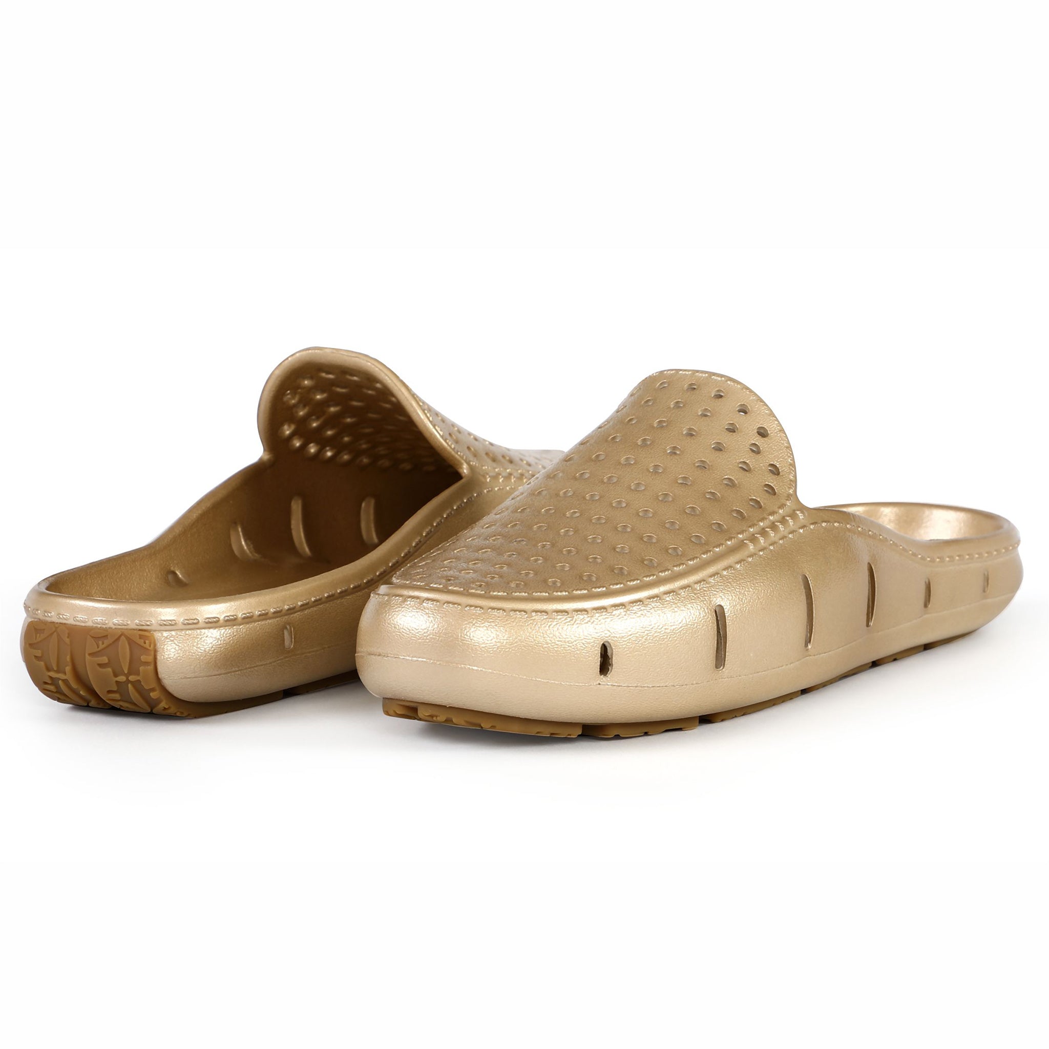 GOLD METALLIC/GUM WOMENS SUNSET SLIDE
