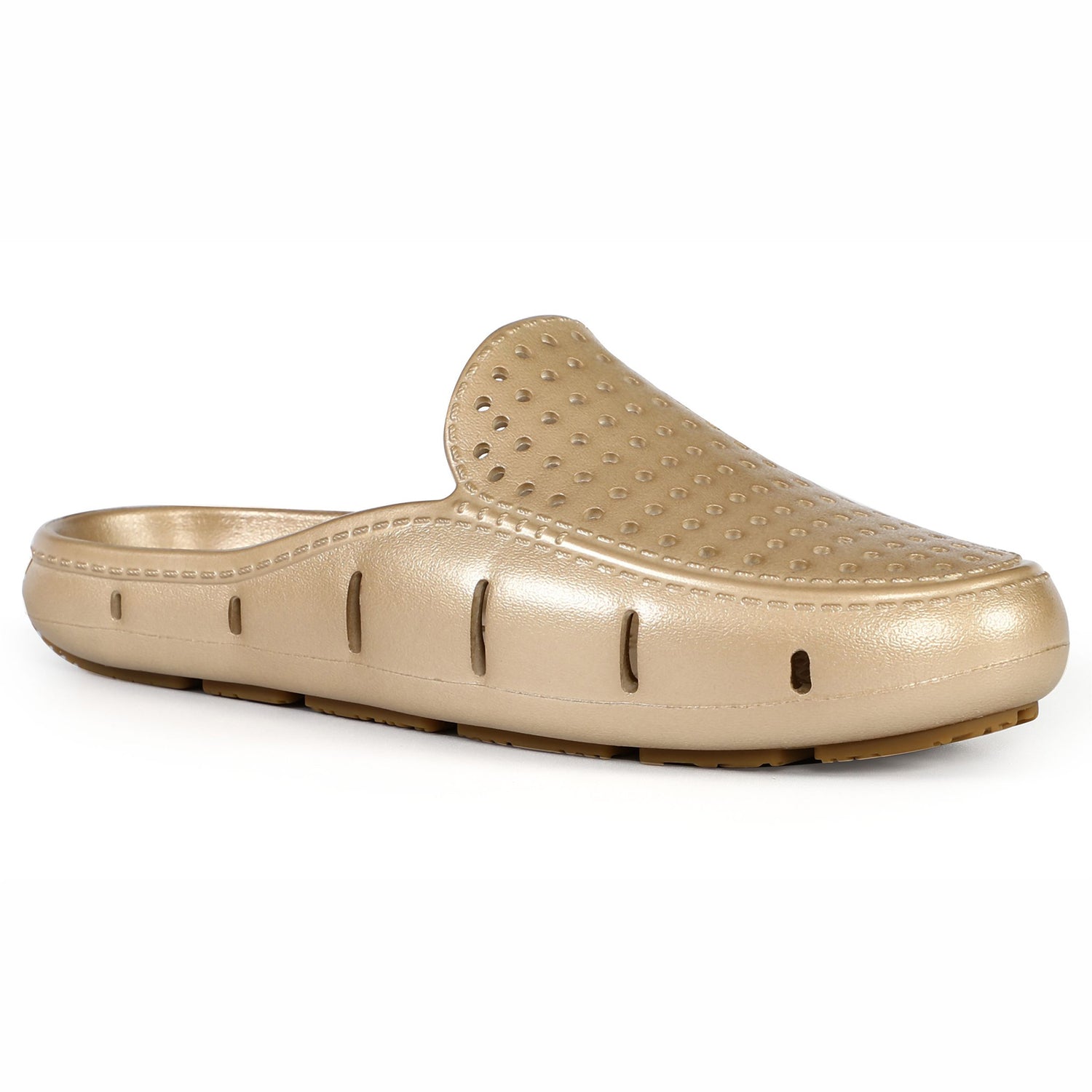 GOLD METALLIC/GUM WOMENS SUNSET SLIDE