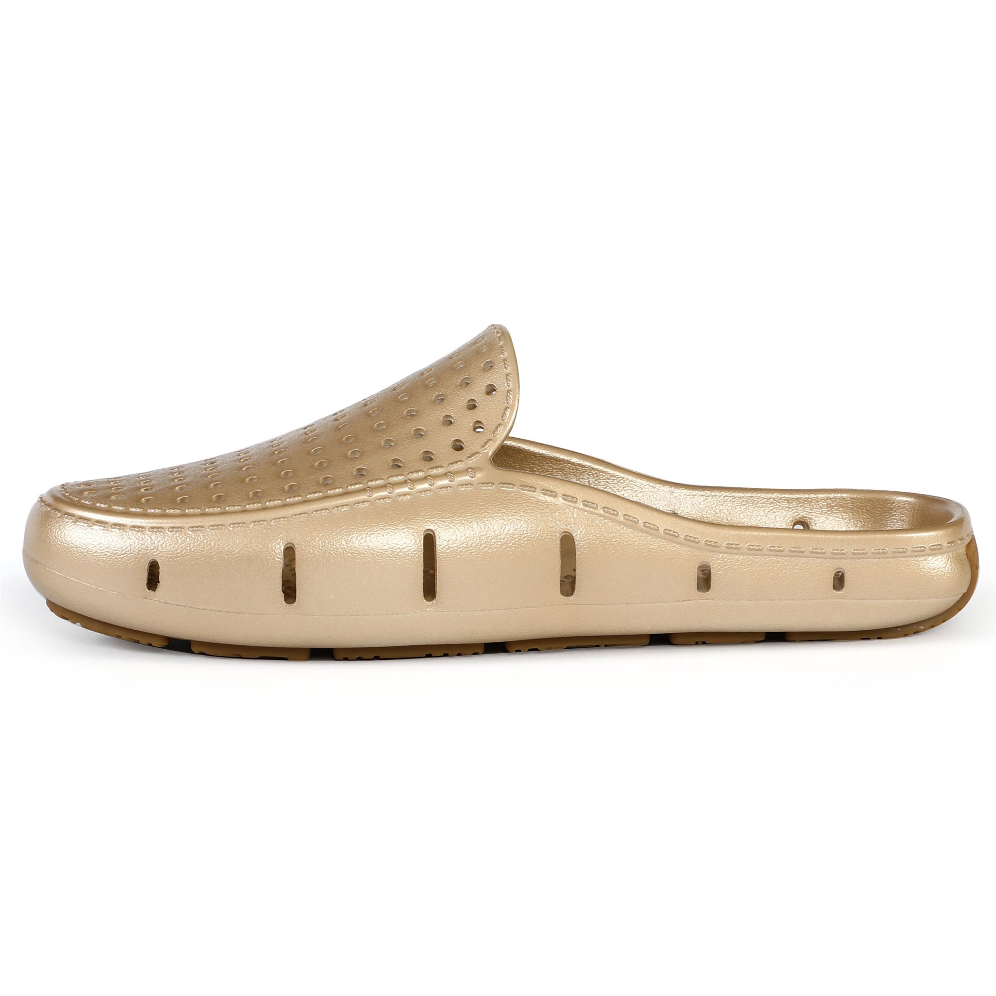 GOLD METALLIC/GUM WOMENS SUNSET SLIDE